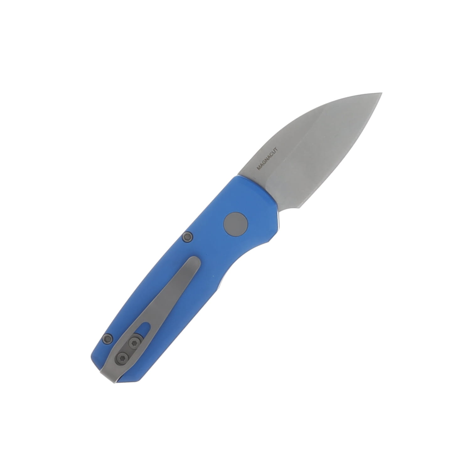 ProTech Runt 5 Automatic Knife Stonewash Magnacut Wharncliffe/Blue AUPTR5301-BLUE View 2