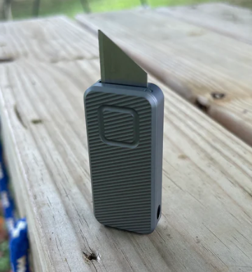 RIVERY ZERO CAB LAB COLLABORATION FILE OTF UTILITY GUN METAL GRAY ALUMINUM HANDLE ZERO-M-OTF-F-6061-CADLAB GU View 1