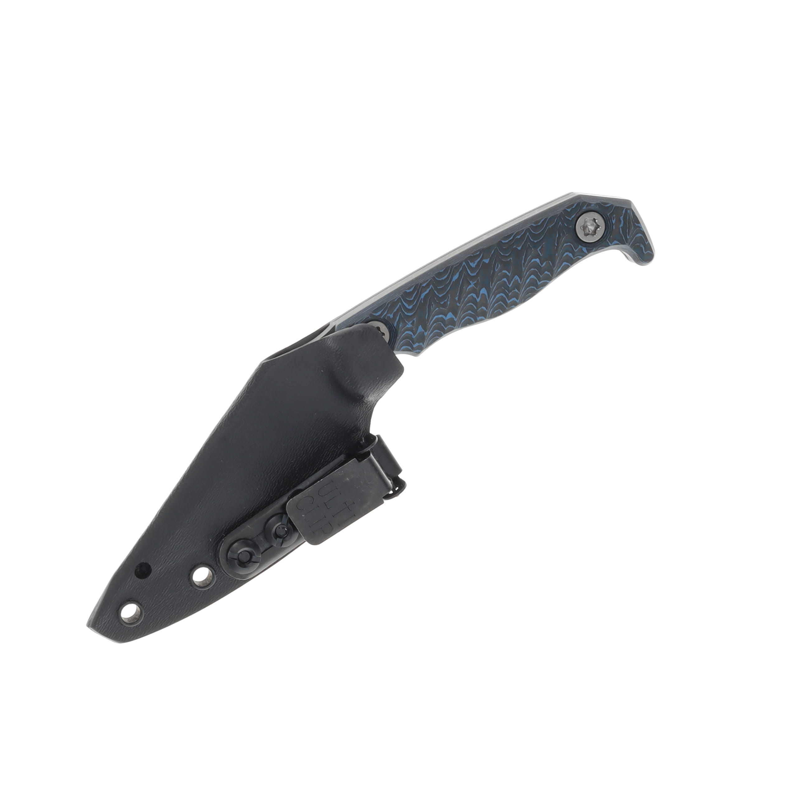 Half Face Blades Custom EDC Fixed Blade Knife Cerakote/Arctic Storm Carbon Fiber HFCEDCASCF View 4