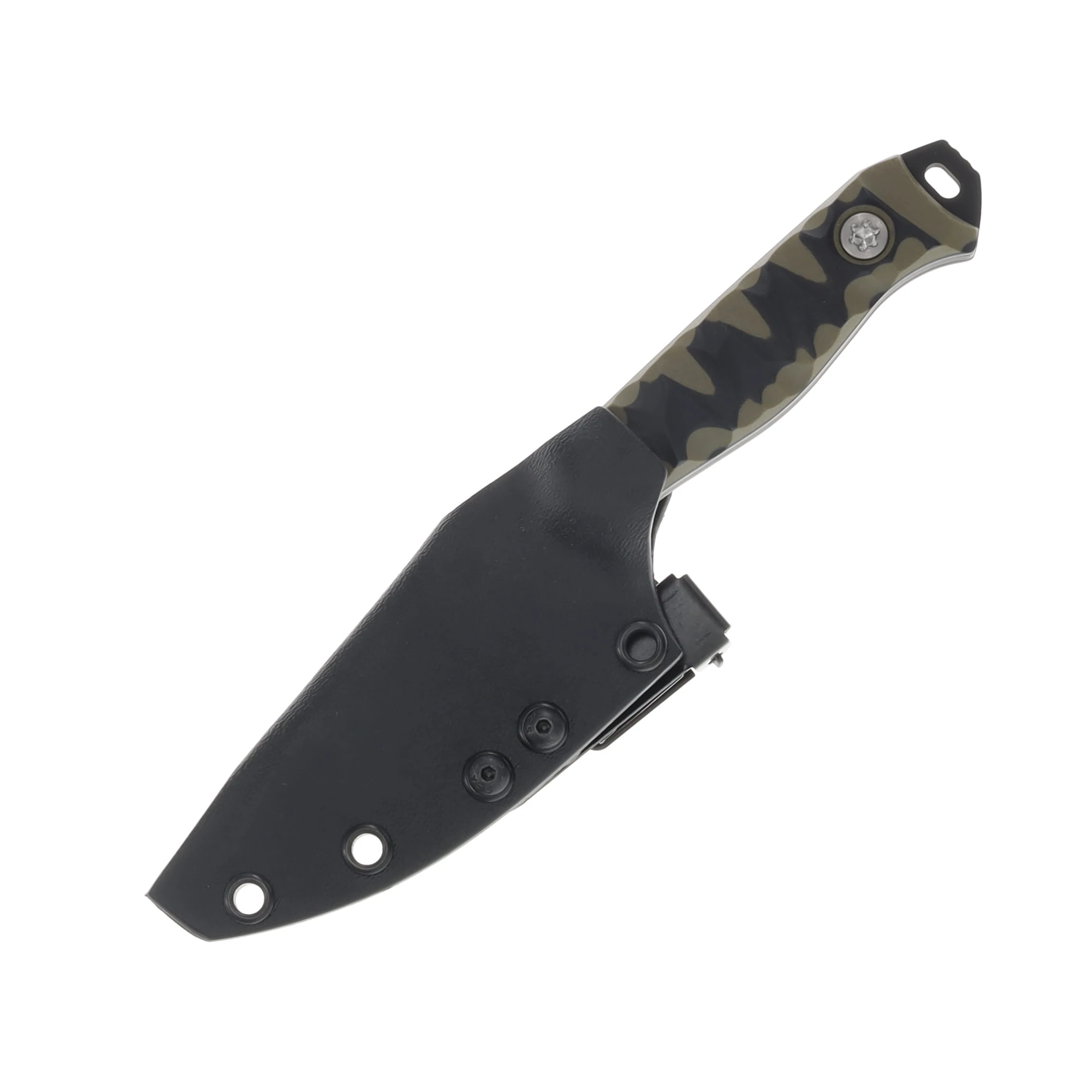 Half Face Blades Field Knife Jr OD Green -Black Chaos 3.5in Plain Armor Black Drop Point HFFKJBKOD View 4