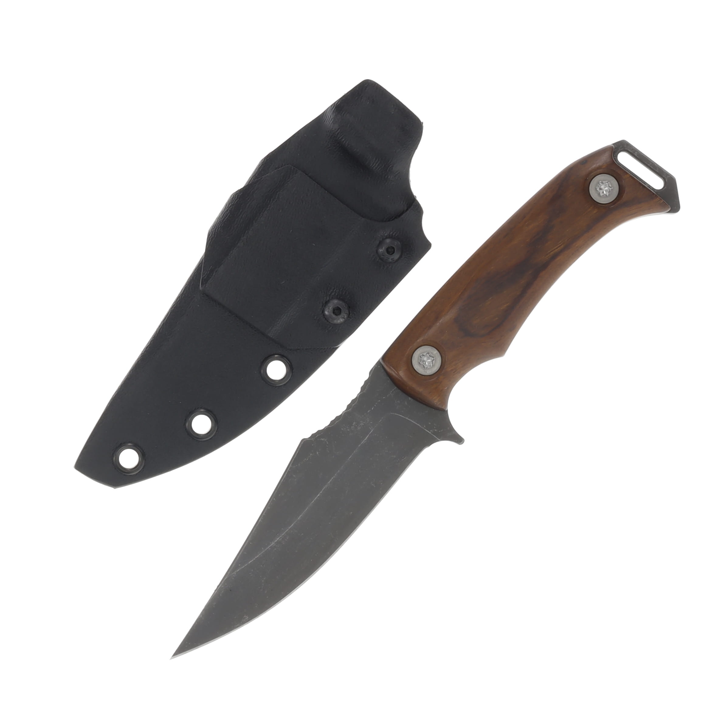 Half Face Blades Towashi Fixed Blade Knife Desert Ironwood/Smooth Grip with Titanium Accents HFTDISM View 1