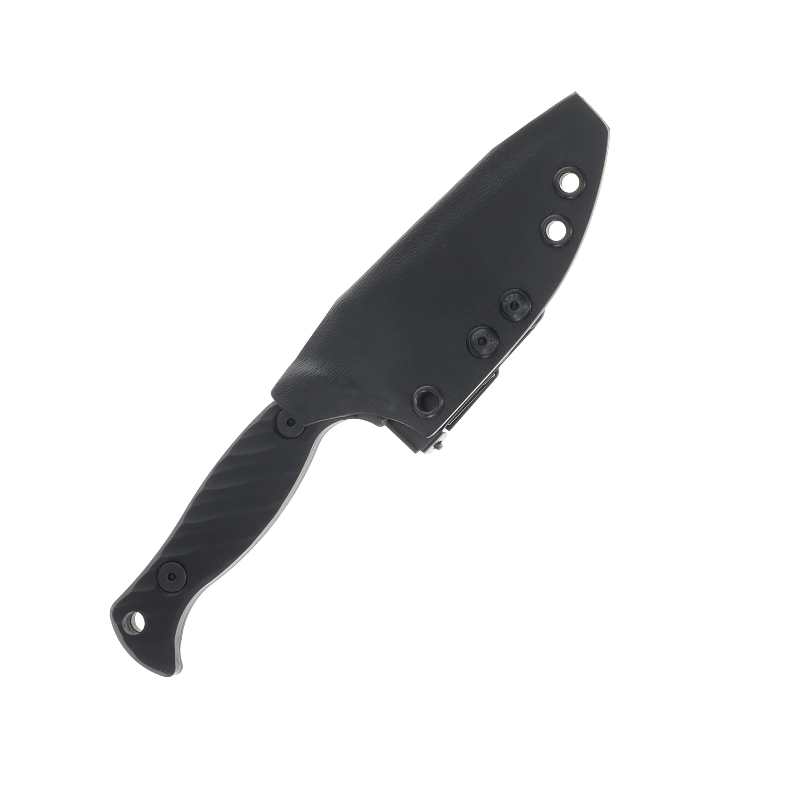 Half Face Blades Extremis MK1 Allen Bolts Iron Grip 3.5in Plain Acid Etch Spear Point HFEXMK1BK View 4
