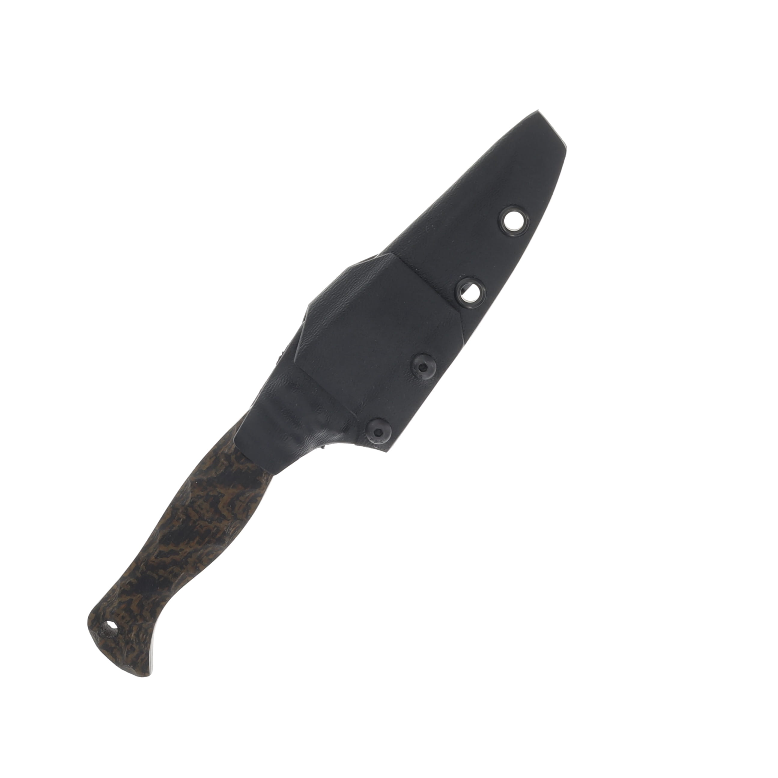 Half Face Blades Congressman Fixed Blade Knife Mossy Oak Burlap Micarta with Carbon Fiber Pins HFCMOBM View 4