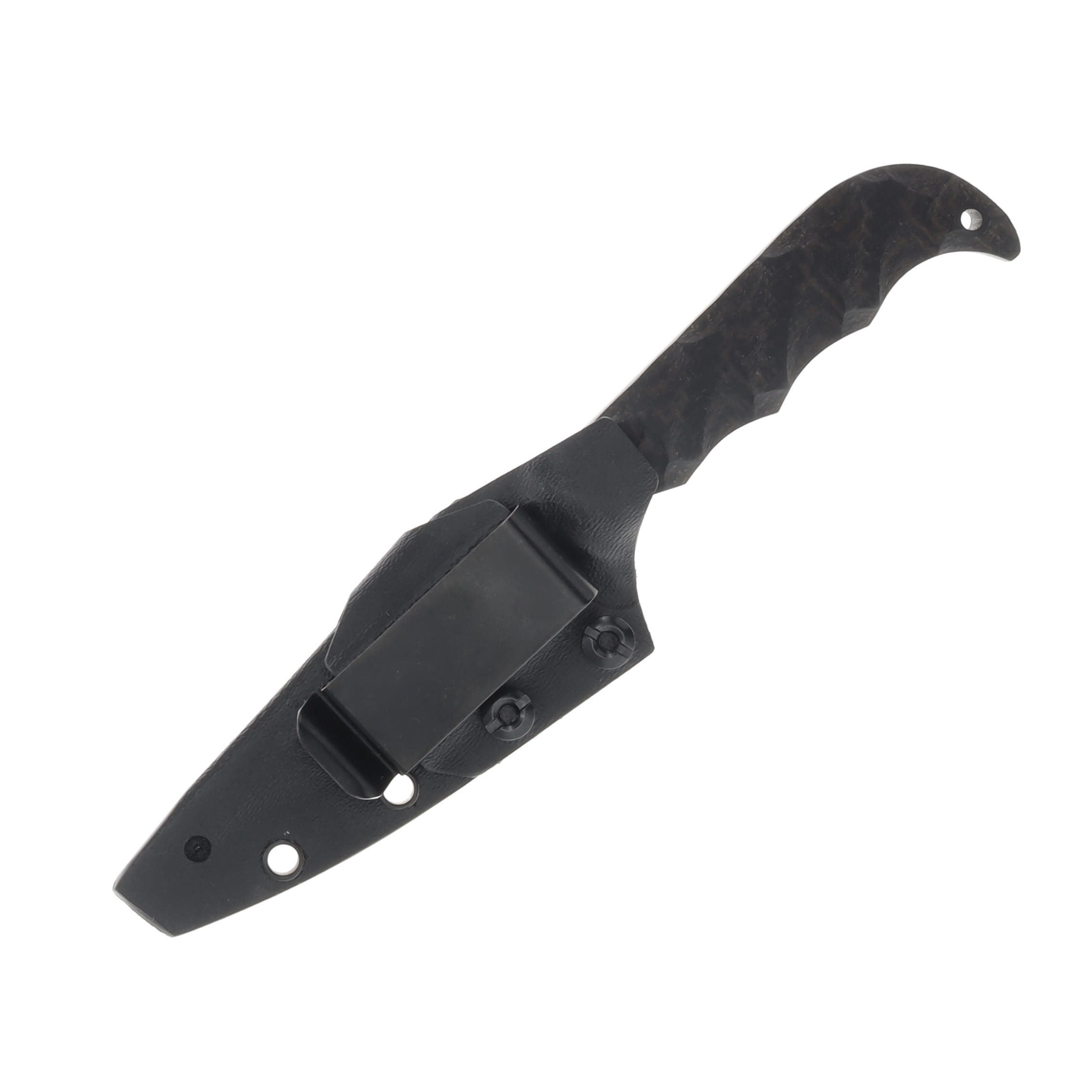 Half Face Blades Senator Fixed Blade Knife Mossy Oak Camo with Micarta and Carbon Fiber Accents HFSENMOBL View 4