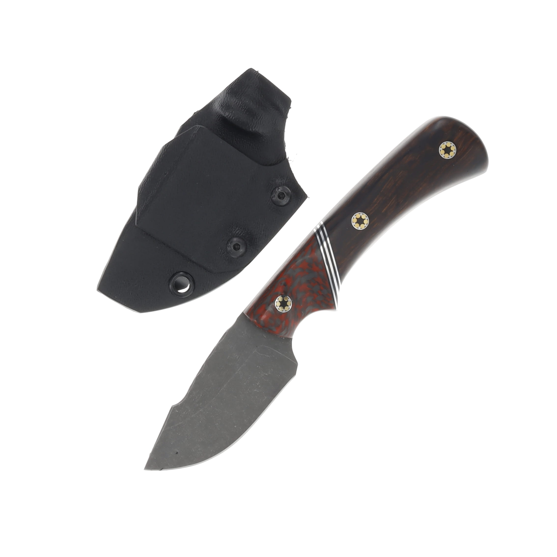 Half Face Blades Beef Harpoon Back Country Fixed Blade Carbon and Red Resin with Black G-10 HFBHBCCRDRBK View 1
