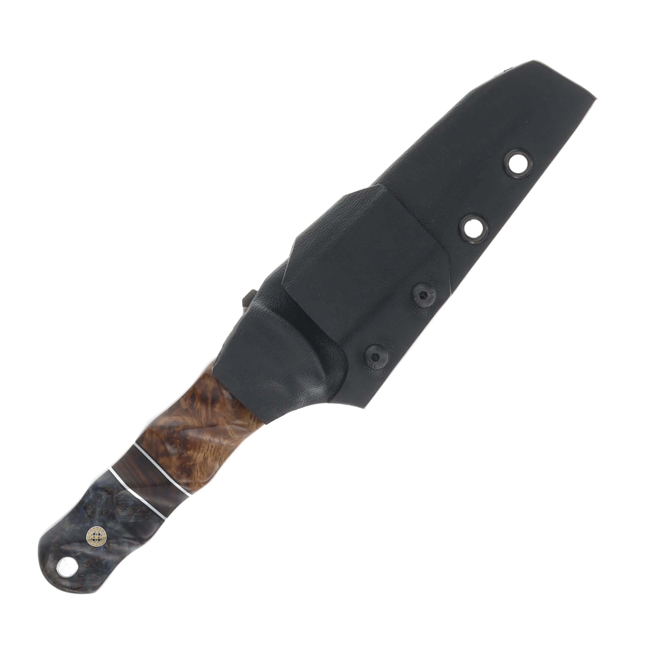 Half Face Blades Combat Dirt Nap Fixed Blade Knife Afzelia/Black G-10 with Ironwood HFCDNAB View 3