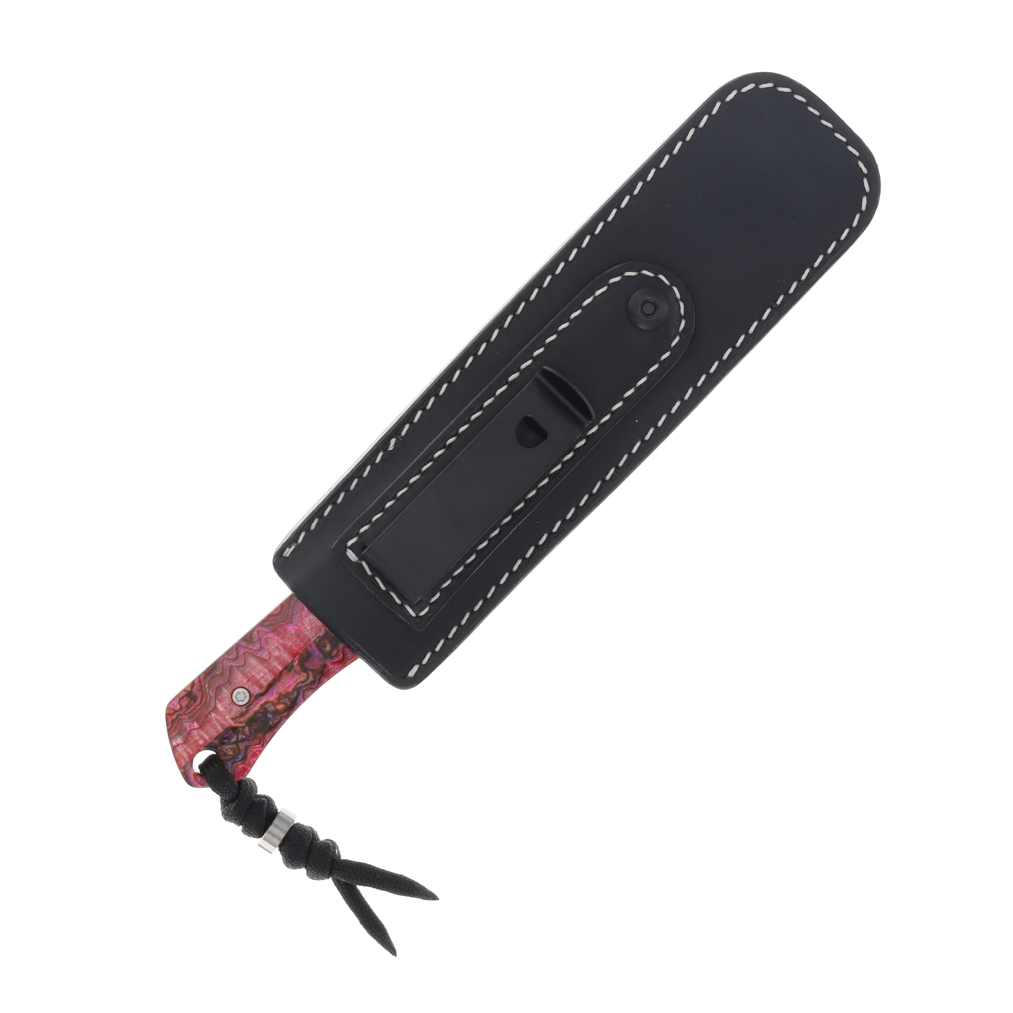 Jack Wolf Collusion Fixed Blade Knife Satin S90V/Red Abalone COLLU-01-RED-ABALONE View 3