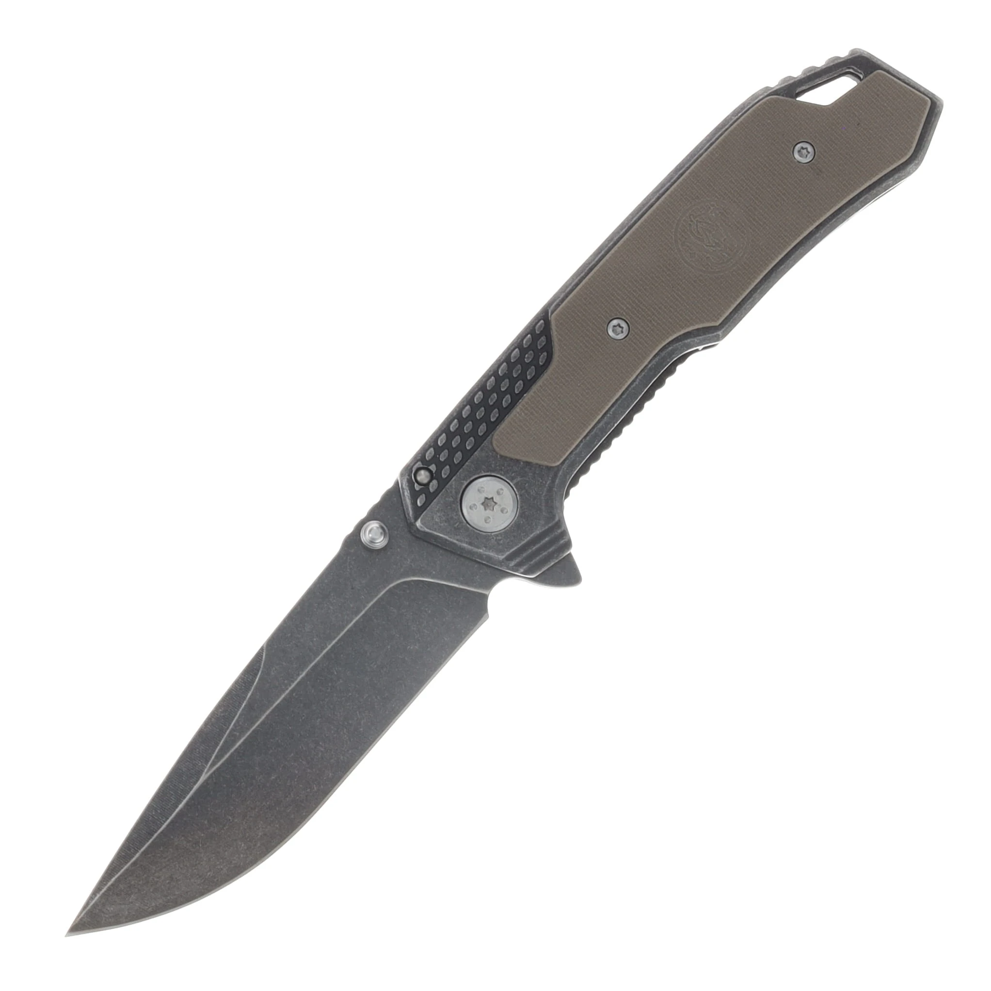 Smith & Wesson SW609 G10 FDE Folding Knife 3.6in Black SW Drop Point SW609CP-W View 1