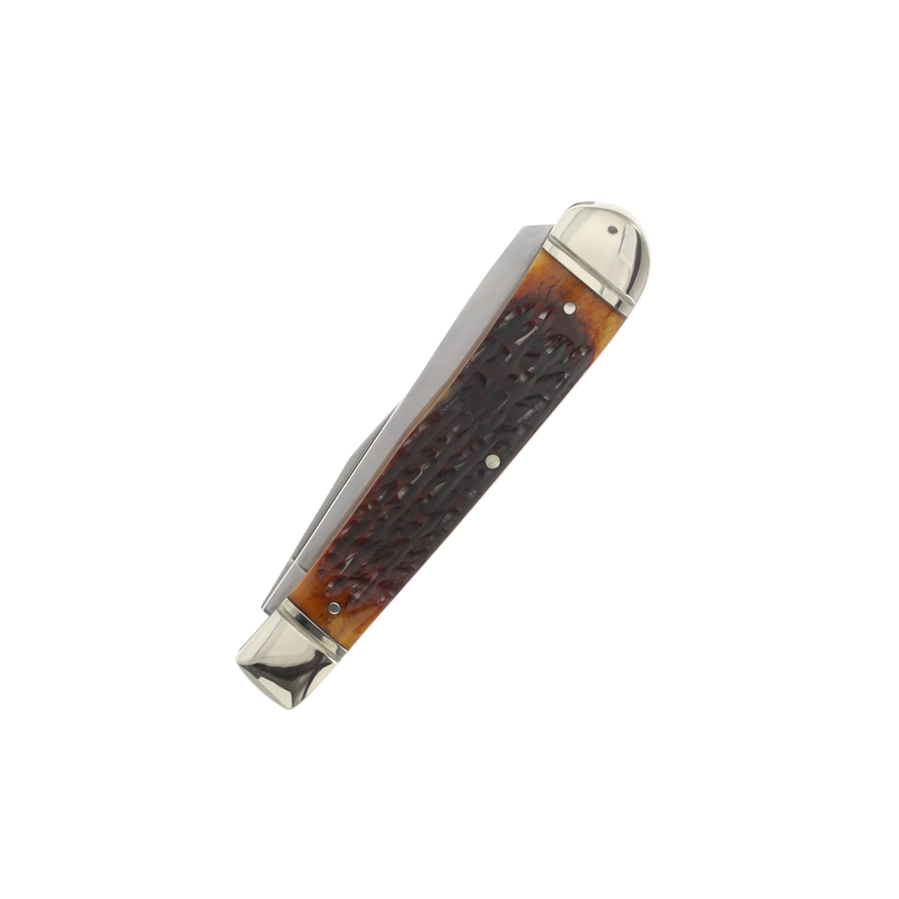 Old Forge Brown Jigged Bone 2 Bld. Trapper D2-Blade Steel OF54BJB View 3