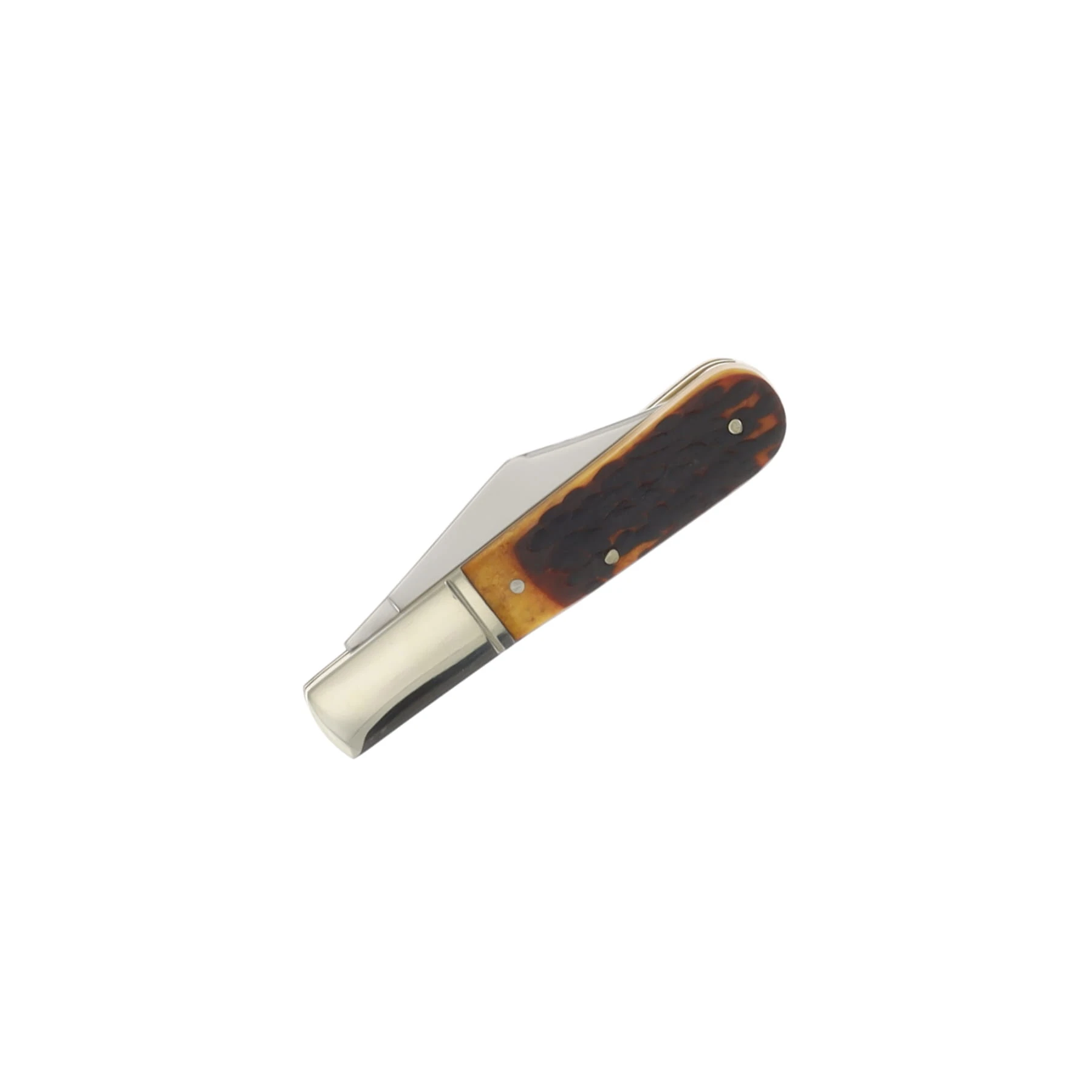 Old Forge Brown Jigged Bone 2-Bld Barlow D-2 Blade Steel OF009BJB View 3