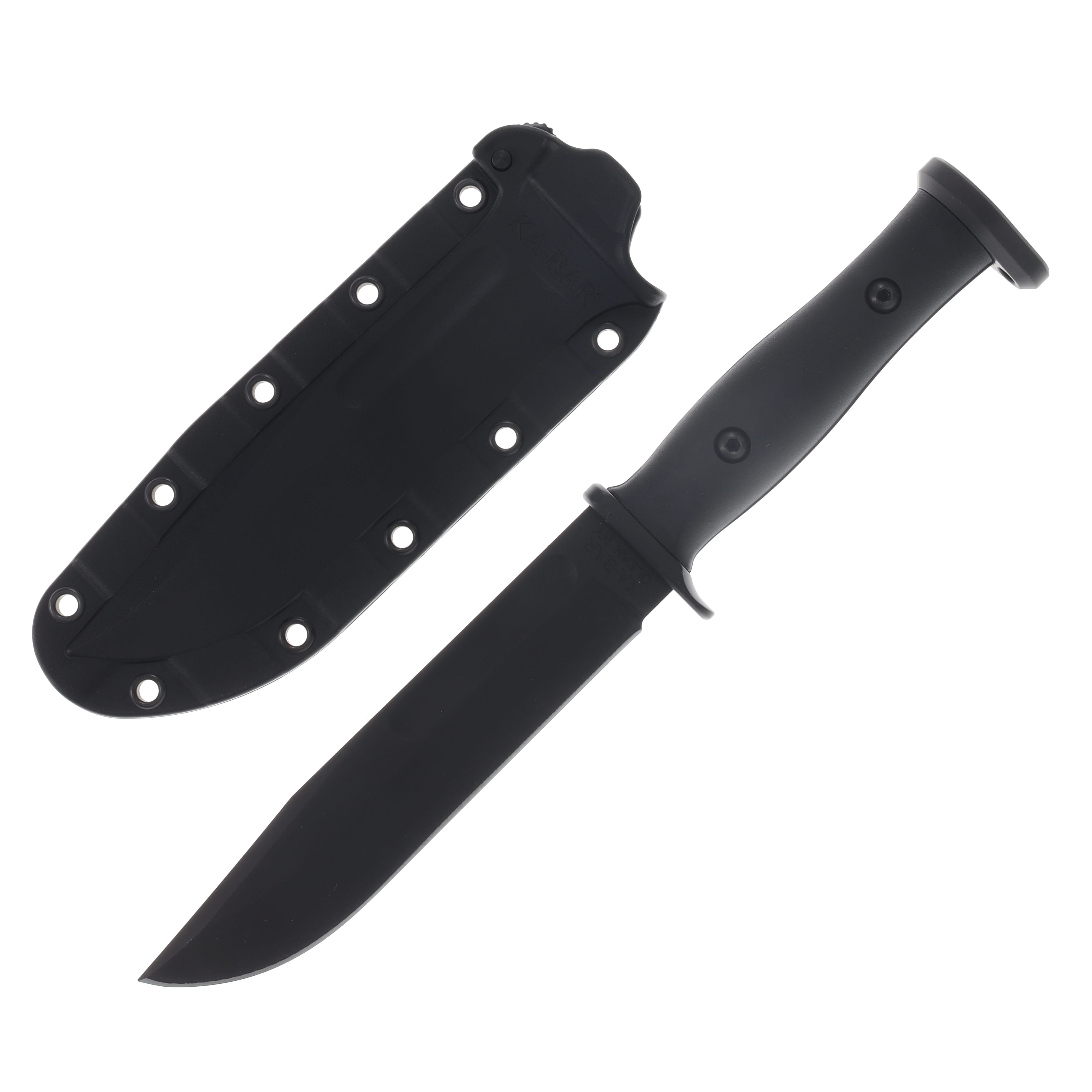 KA-Bar Slabby Fixed Blade Knife 6.86 Inch Plain Black Clip Point KA1310 View 1