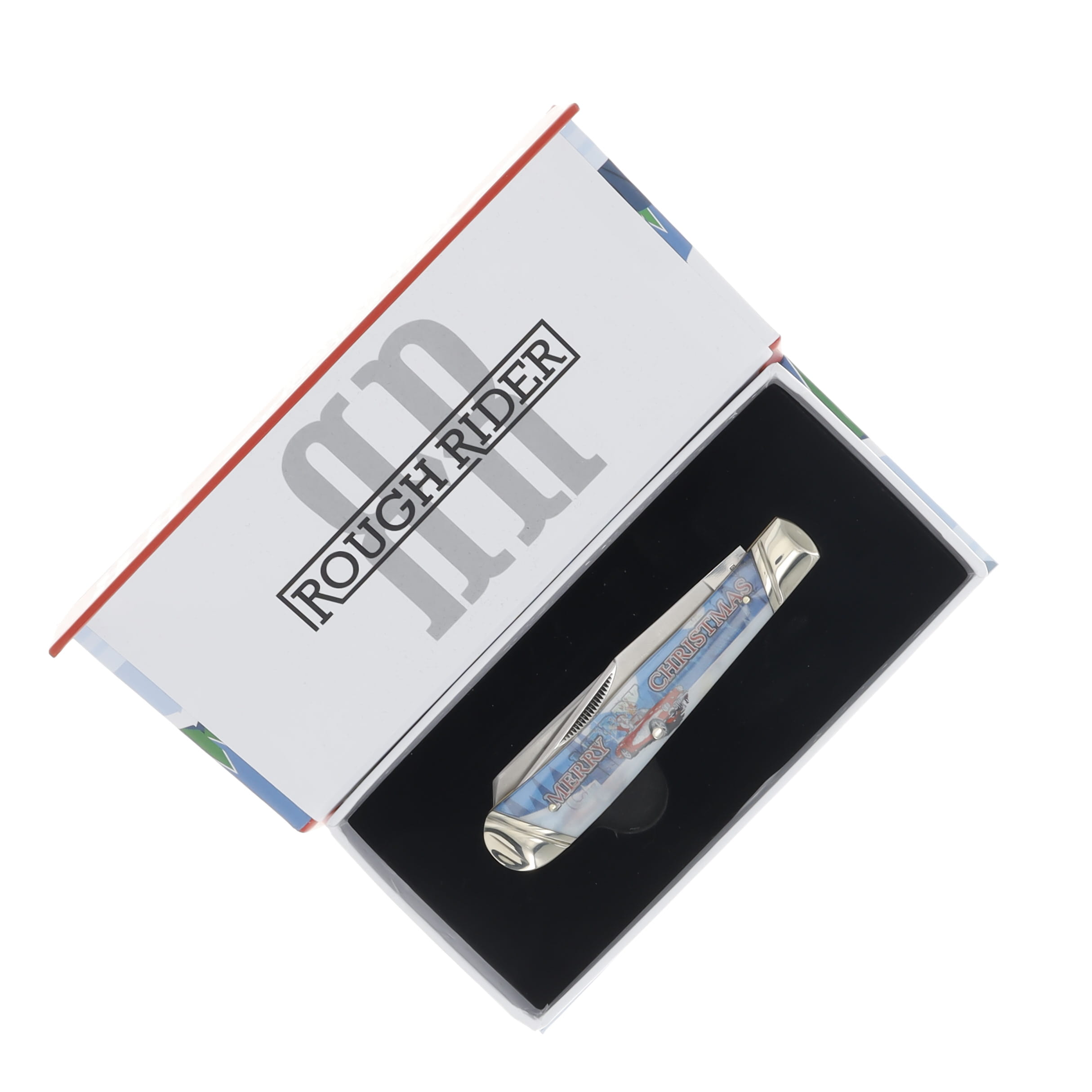 Rough Rider Christmas 2025 Lenticular Santa Take a Ride Trapper Folding Knife RR2724 View 9