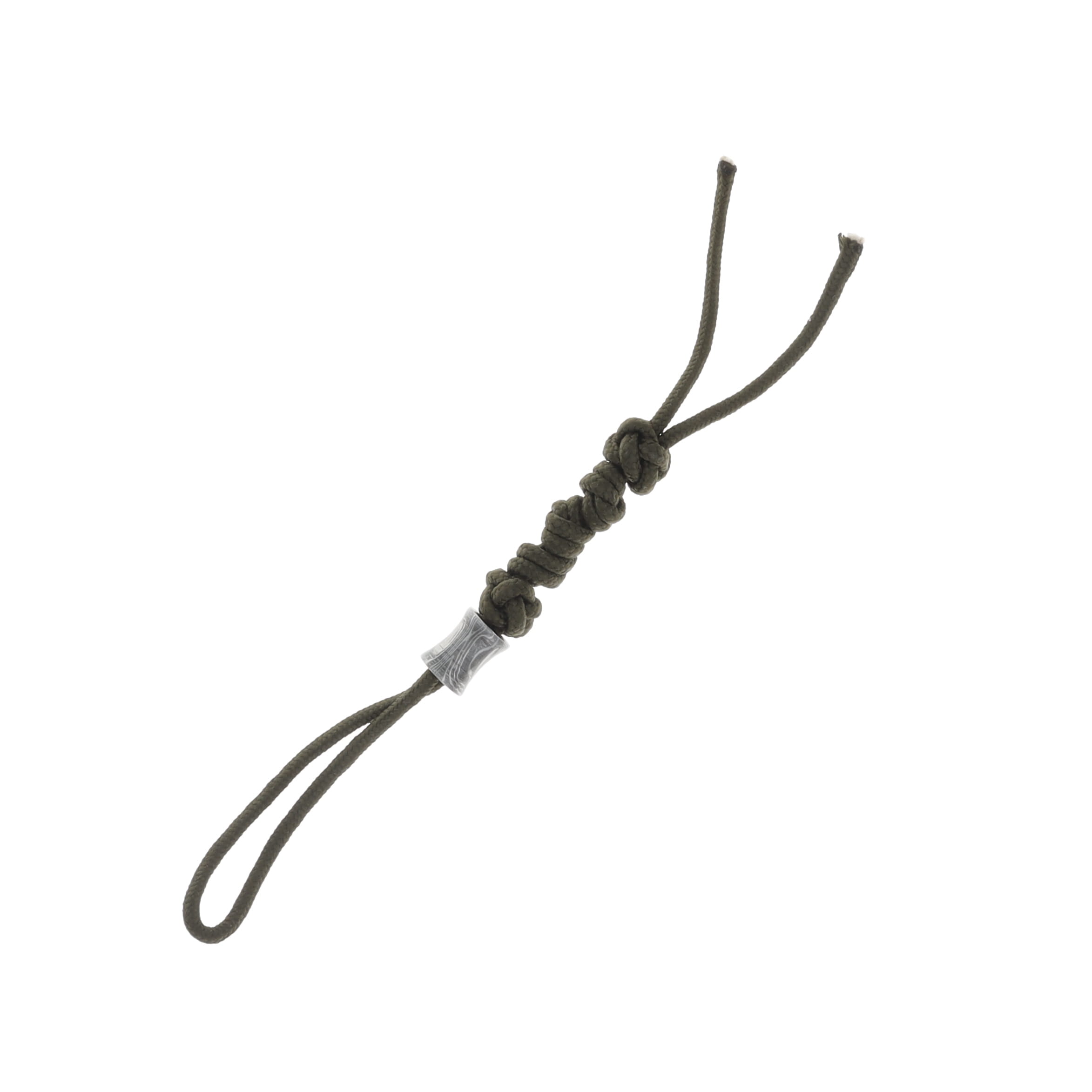 HHH Damascus Concave Barrel Style Bead OD Green Lanyard DA15 View 2