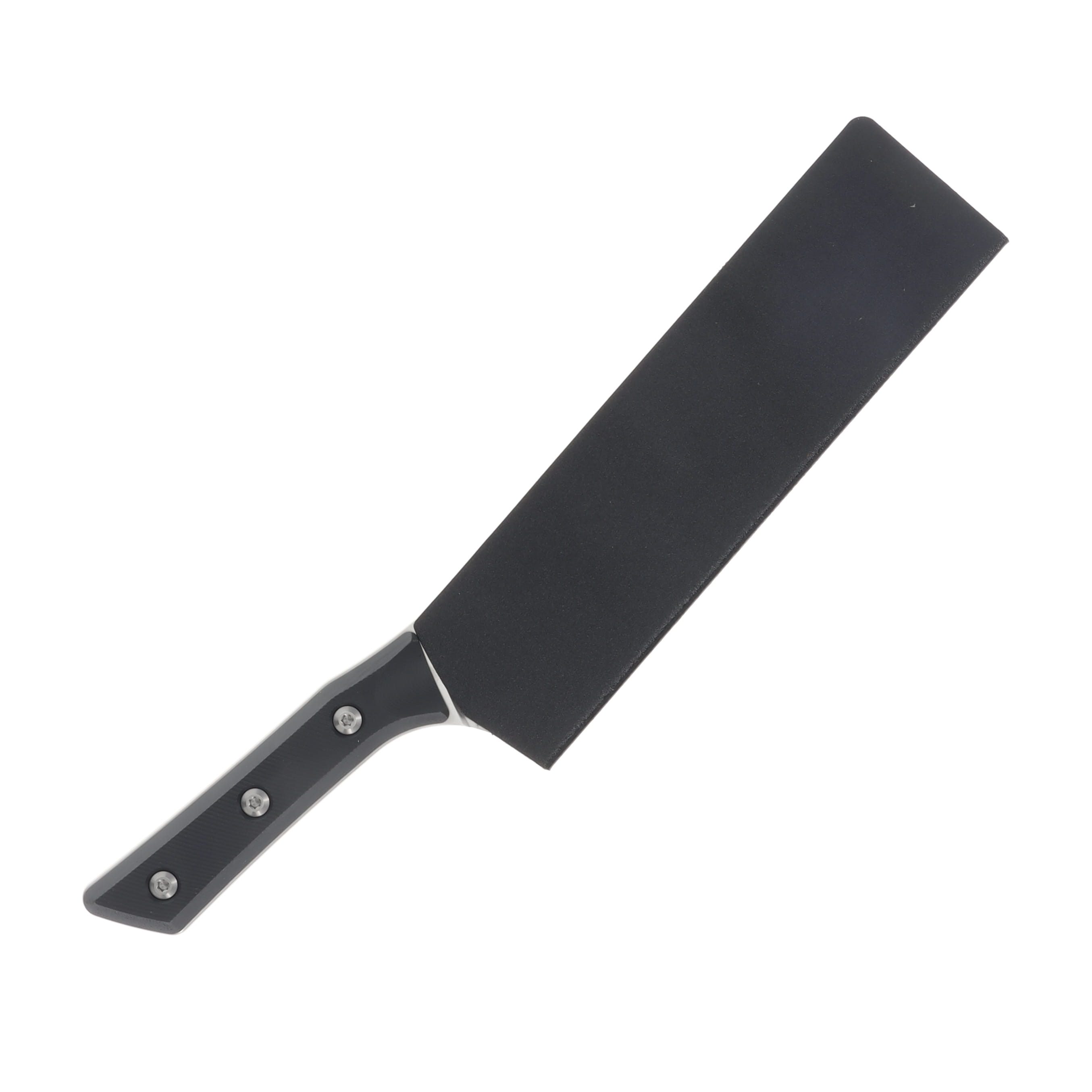 Microtech Chef Knife Black G10 8in Plain Edge Stonewash Blade MT300010BK View 3
