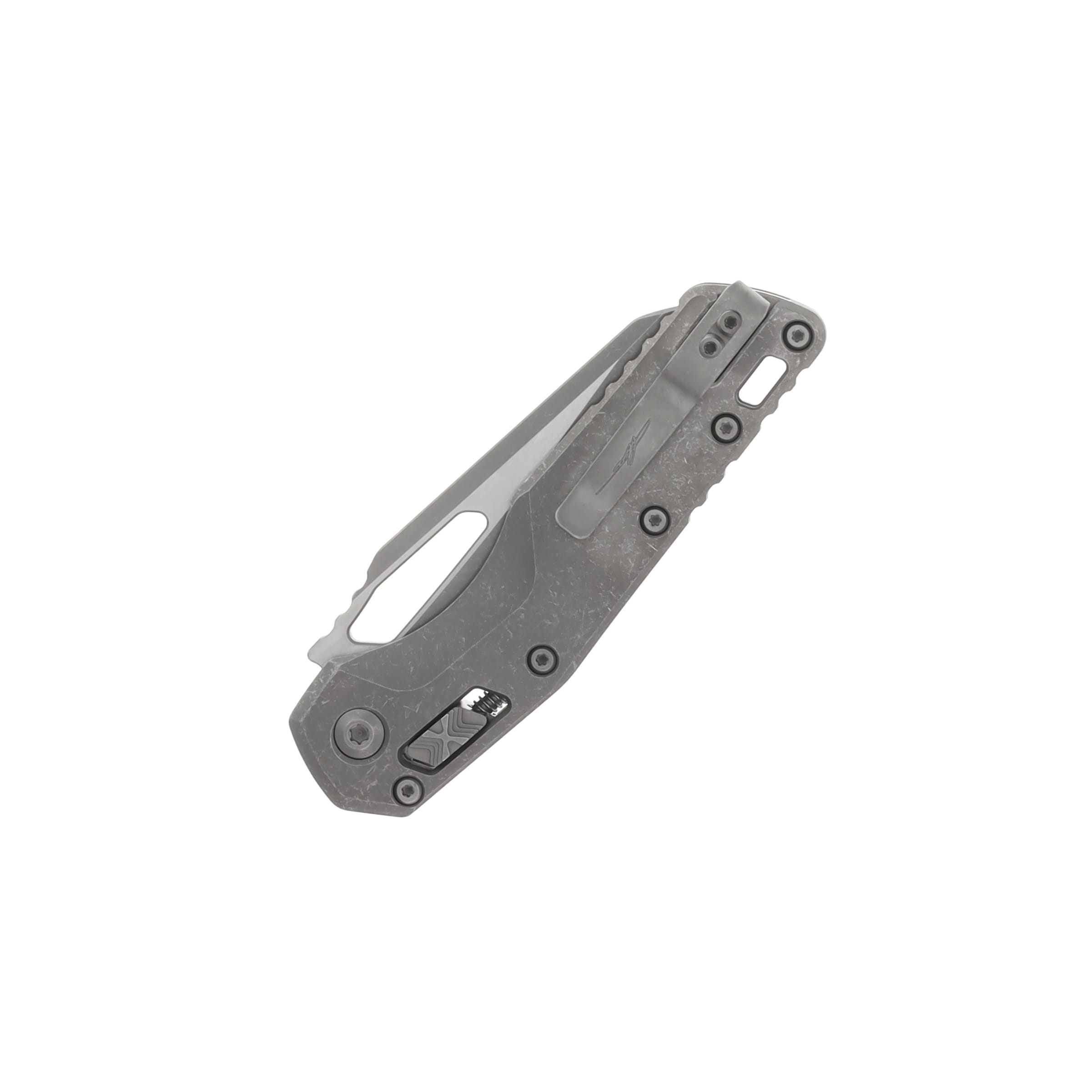 MICROTECH MSI RAM-LOK PARTIAL SERRATED MARFIONE SELECT FOLDING KNIFE APOCALYPTIC TITANIUM SLAB HANDLE 3.75IN APOCALYPTIC BOHLER M390MK DROP POINT MT21011APMS1 View 4