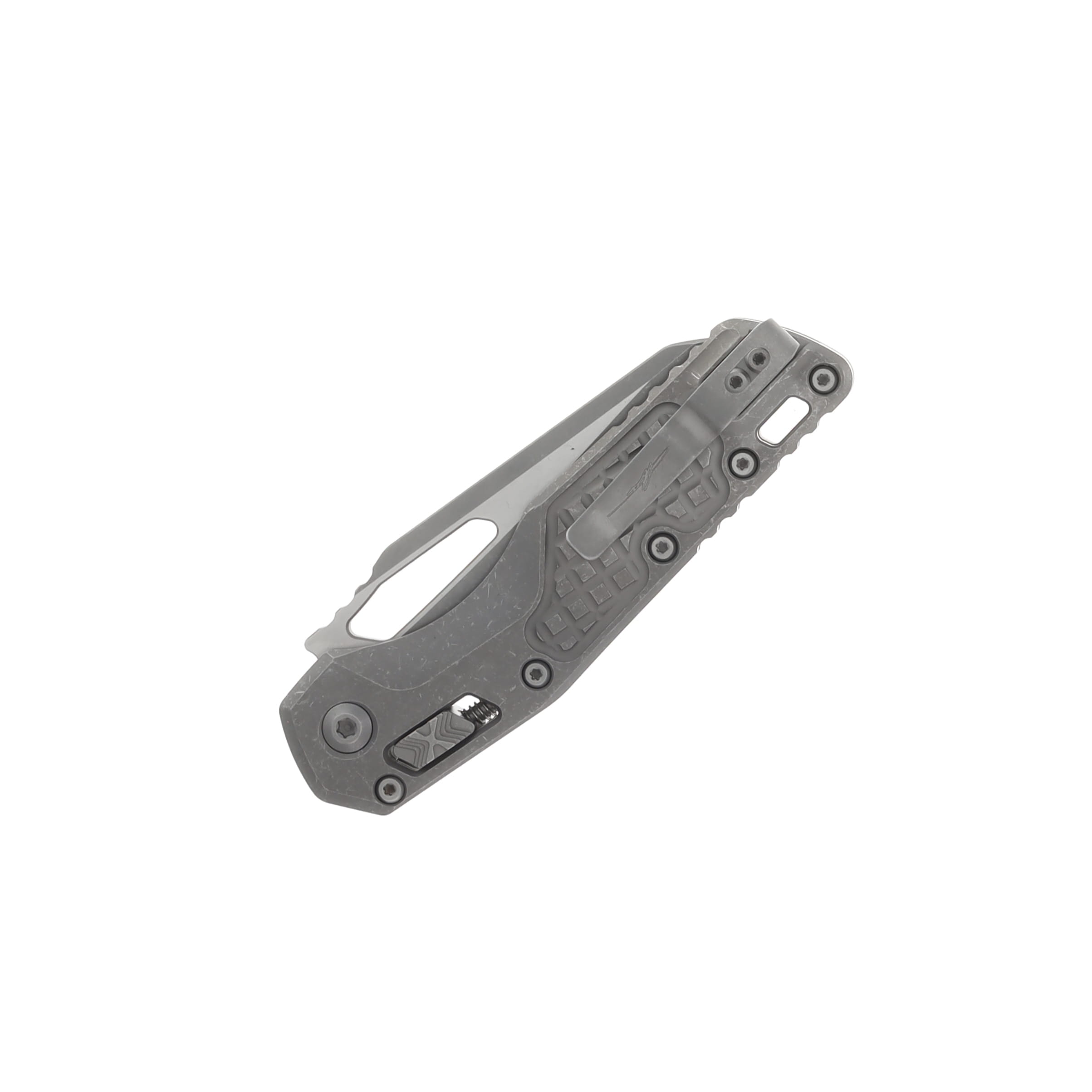 MICROTECH MSI RAM-LOK FULL SERRATED MARFIONE SELECT FOLDING KNIFE APOCALYPTIC TITANIUM FRAG PATTERN 3.75IN APOCALYPTIC BOHLER M390MK DROP POINT MT21012APFRMS1 View 4