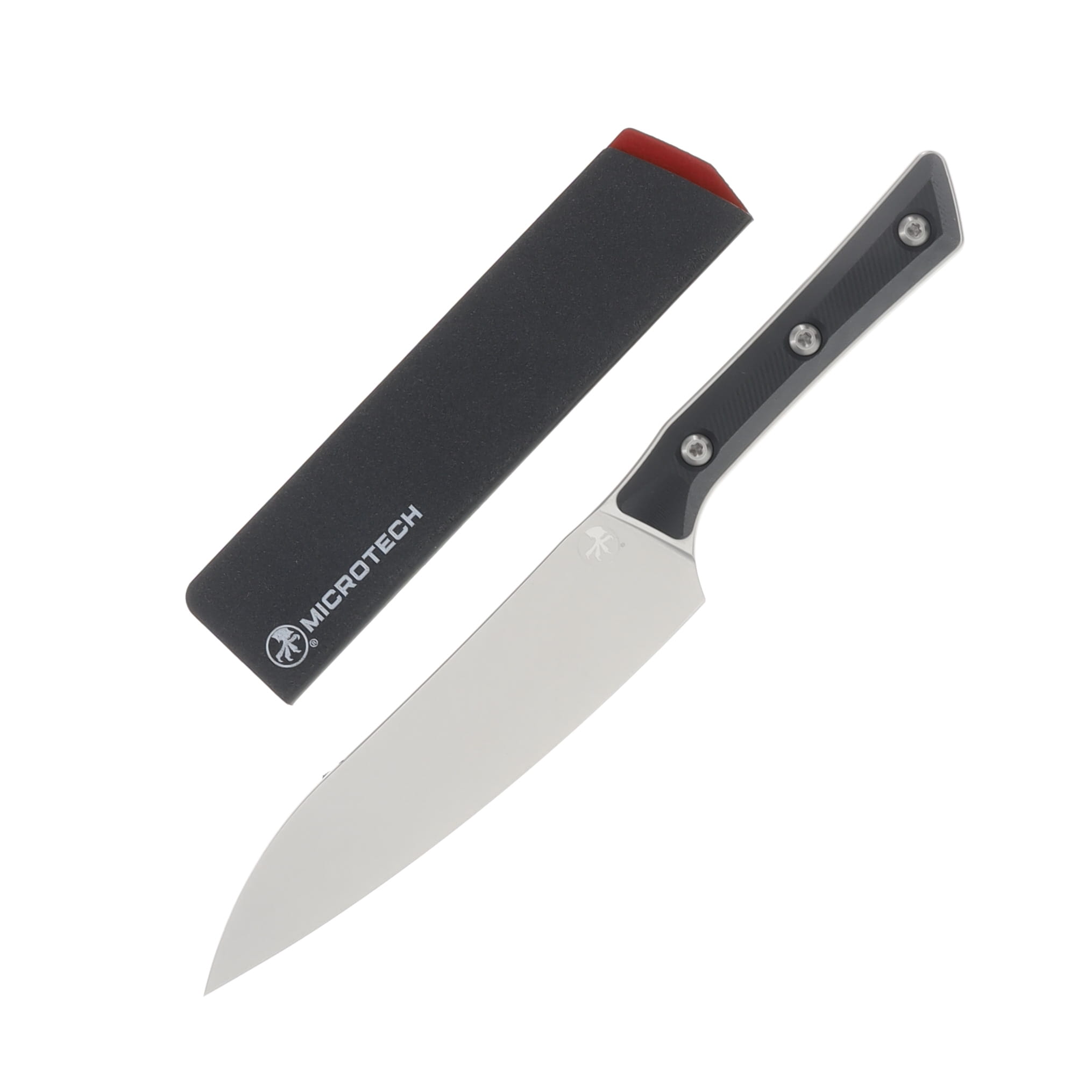 Microtech Utility Knife Black G10 6in Plain Edge Stonewash Blade MT340010BK View 1