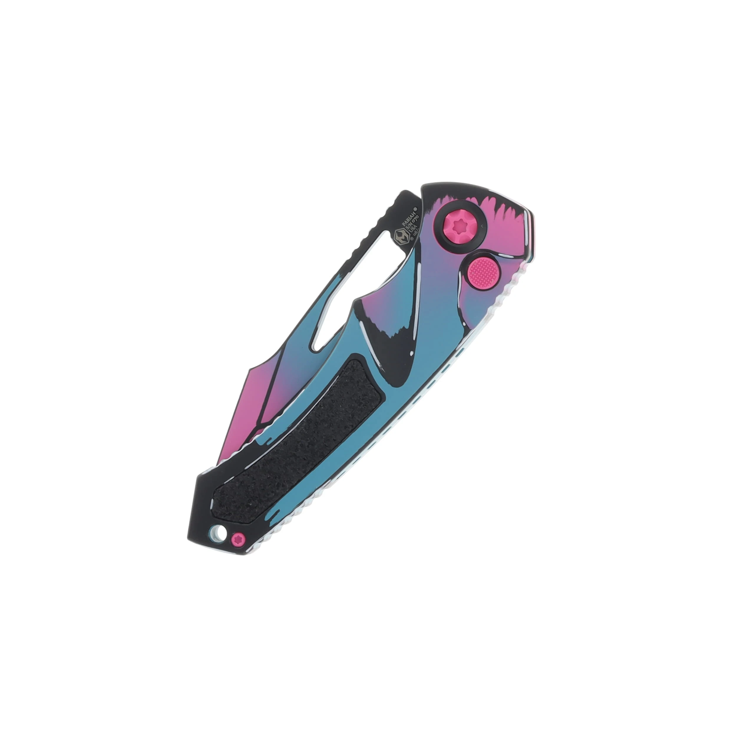 Heretic Knives Pariah Manual Folding Knife Cel Shade Miami Vice Tanto H047-CS-MV View 5