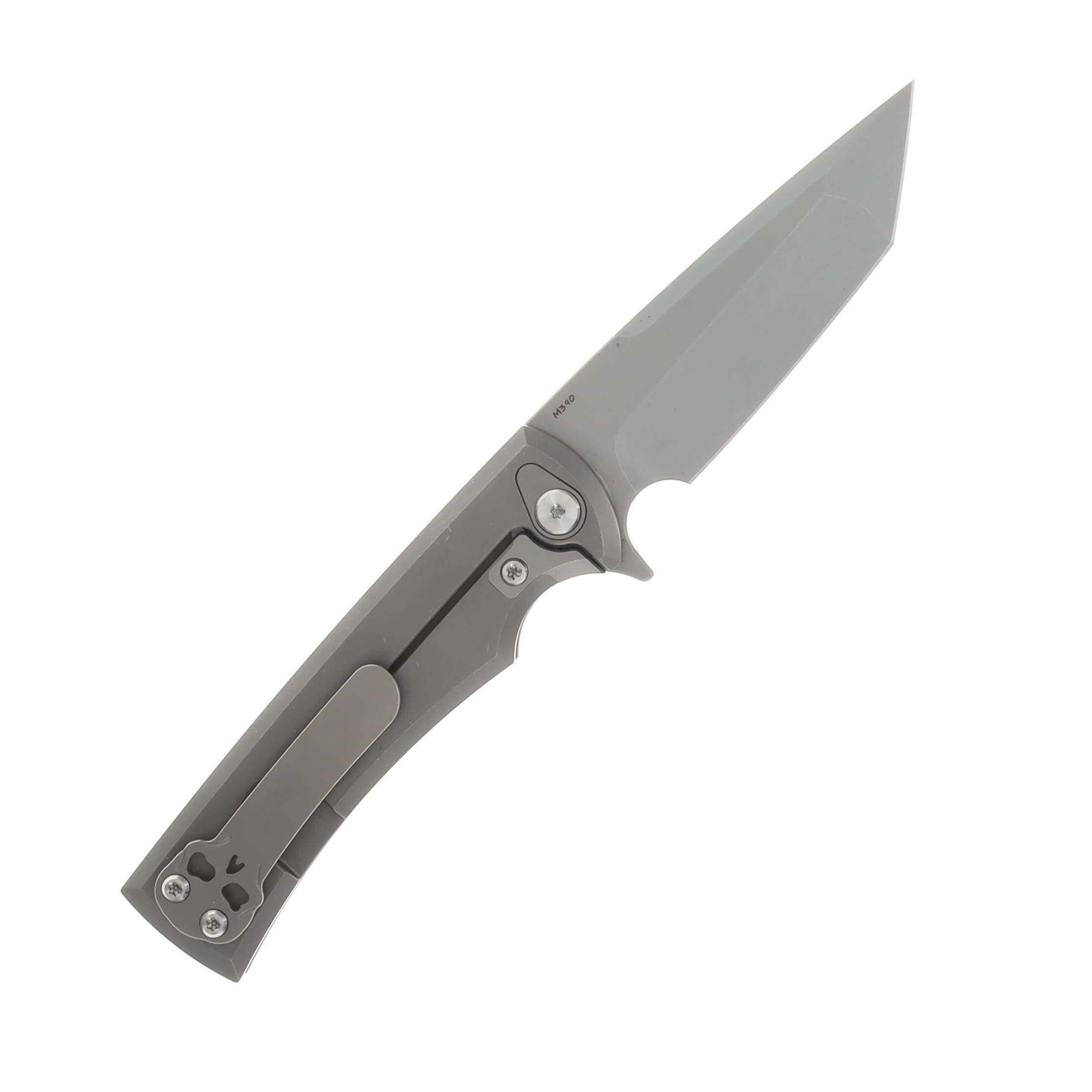 Chaves Knives Liberation Street Integral Gray 3.5in Plain Stonewash Tanto CK-2B1-2B1A-1A0 View 2