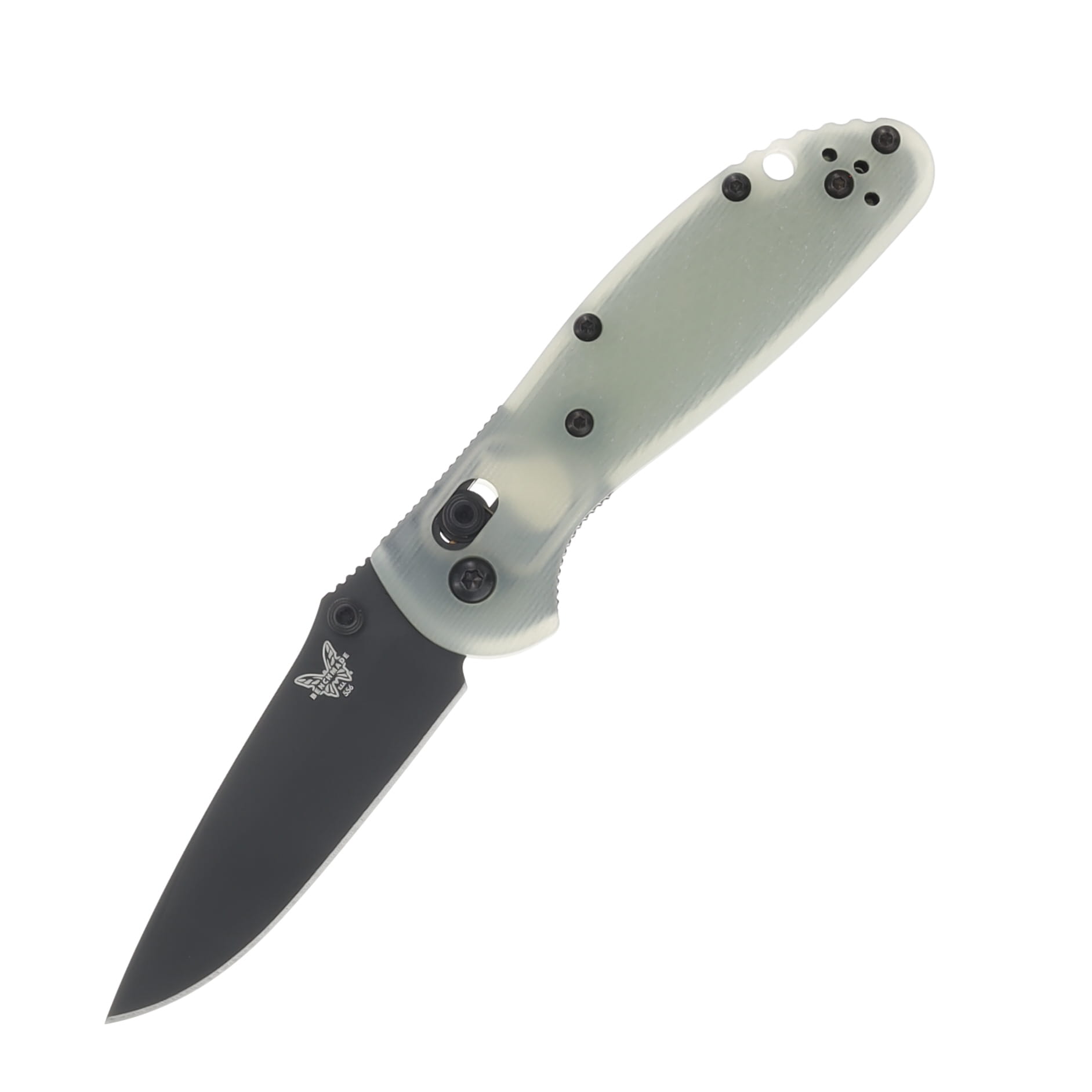 Benchmade SMKW Exclusive Mini Griptilian Folding Knife Black 20CV/Natural G-10 BM556BK-2501 View 1
