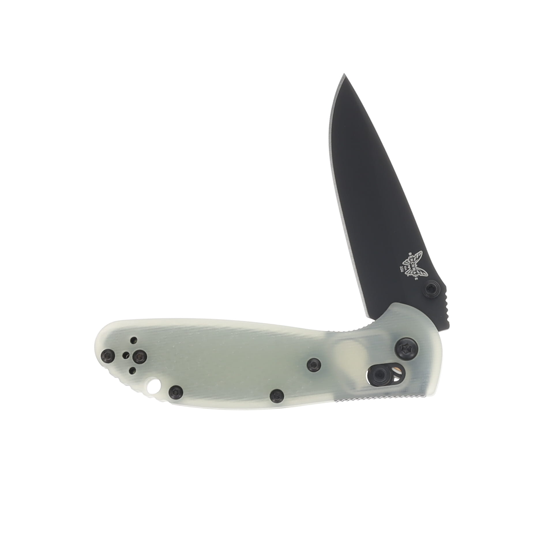 Benchmade SMKW Exclusive Mini Griptilian Folding Knife Black 20CV/Natural G-10 BM556BK-2501 View 3
