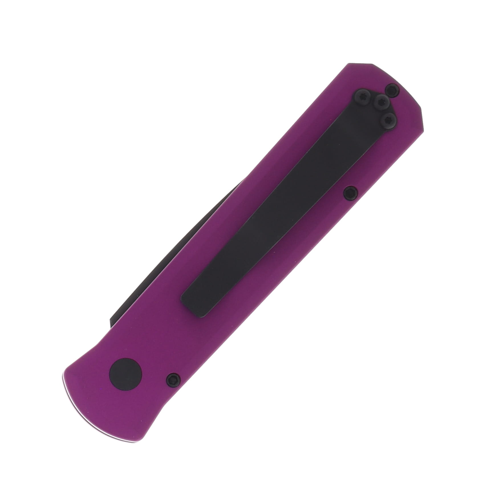 Pro Tech Auto Godson Purple Handle Black Blade Plain Edge AUPT721PURPLE View 4