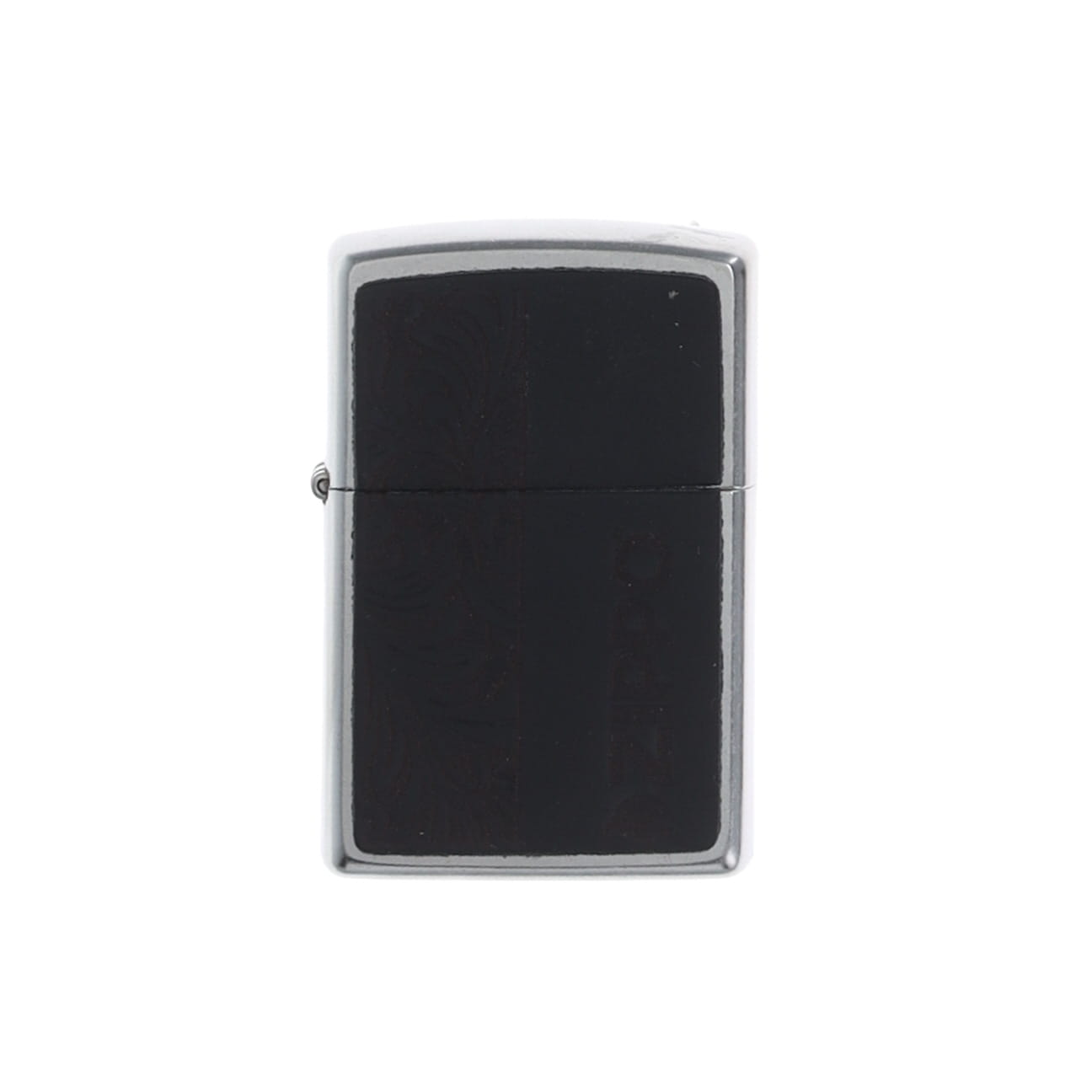 Zippo Lighter Embossed Black Leather Emblem Street Chrome ZP46919 View 2