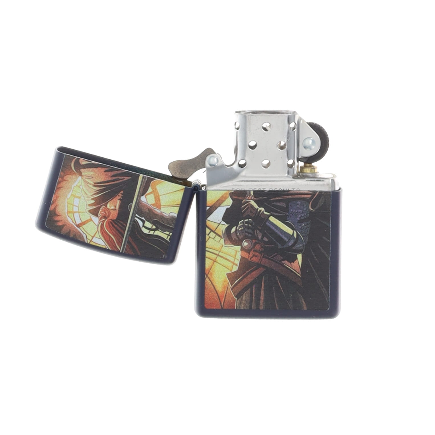 Zippo Lighter Anime Samurai Warrior Navy Matte ZP46833 View 3