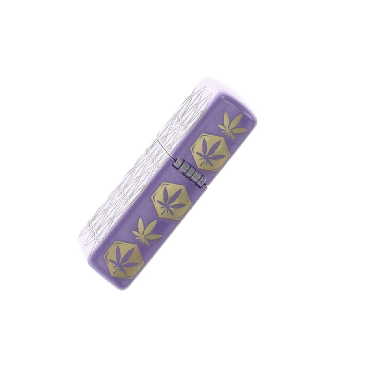 Zippo Lighter Laser 360 Gold Cannabis Design Smoky Lavender ZP46855 View 5