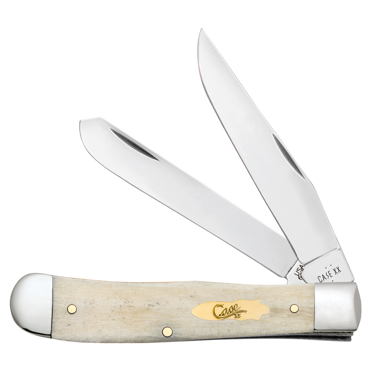 Case XX Natural Smooth Bone Trapper Folding Knife CA11020 View 1