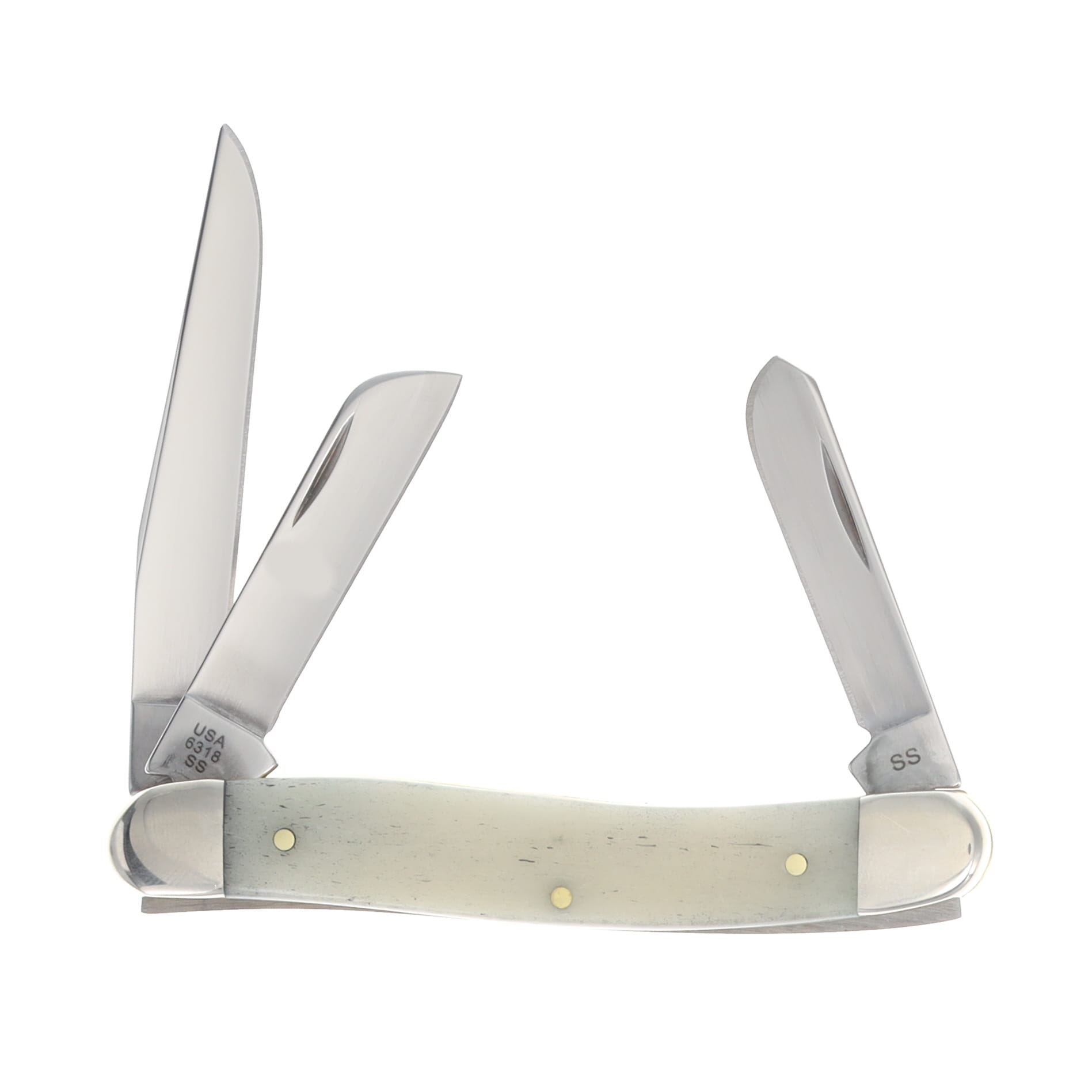 Case XX Natural Smooth Bone Medium Stockman Folding Knife CA11021 View 2