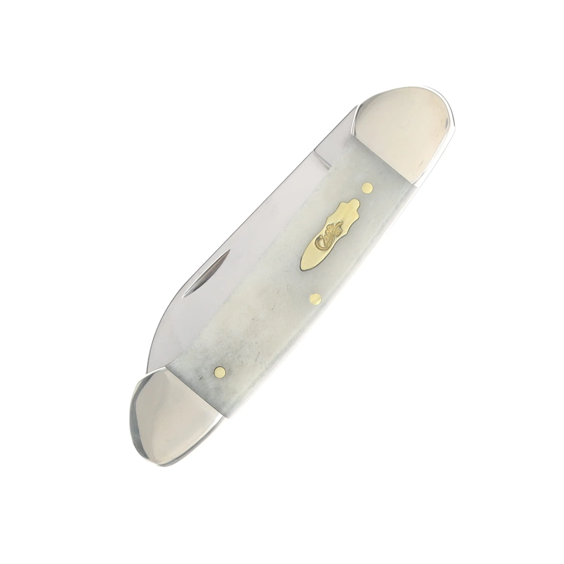 Case XX Natural Smooth Bone Canoe Folding Knife CA11023 View 4