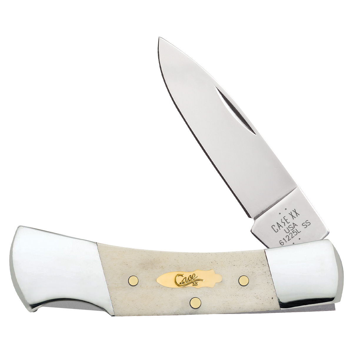 Case XX Natural Smooth Bone Small Lockback Folding Knife CA11026 View 1