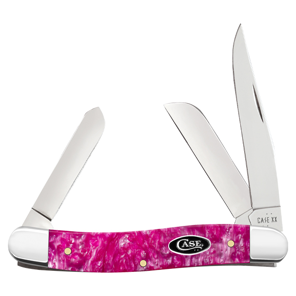 Case XX Pink Crackle Kirinite Medium Stockman Folding Knife CA16161 View 1