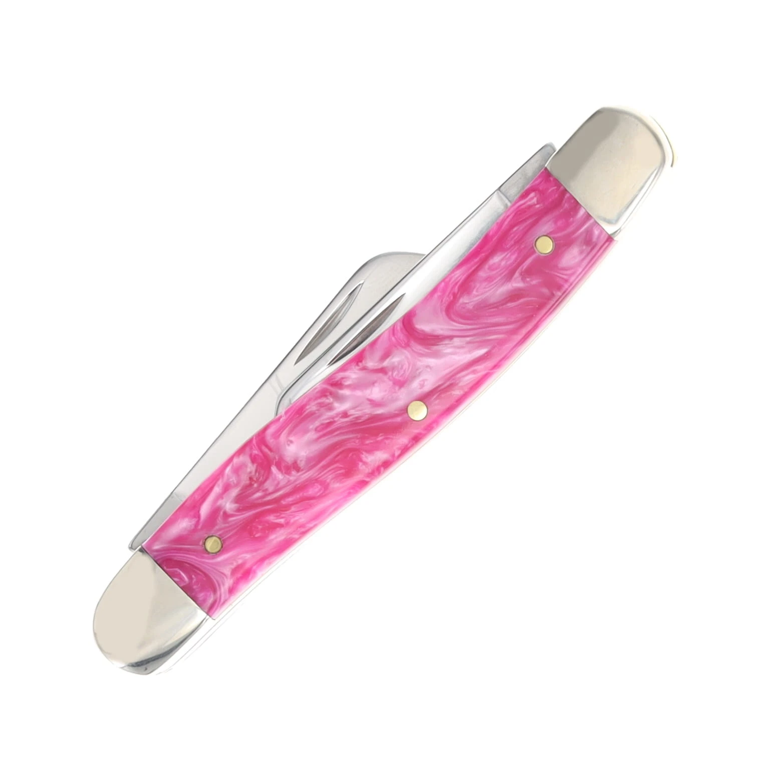 Case XX Pink Crackle Kirinite Medium Stockman Folding Knife CA16161 View 4