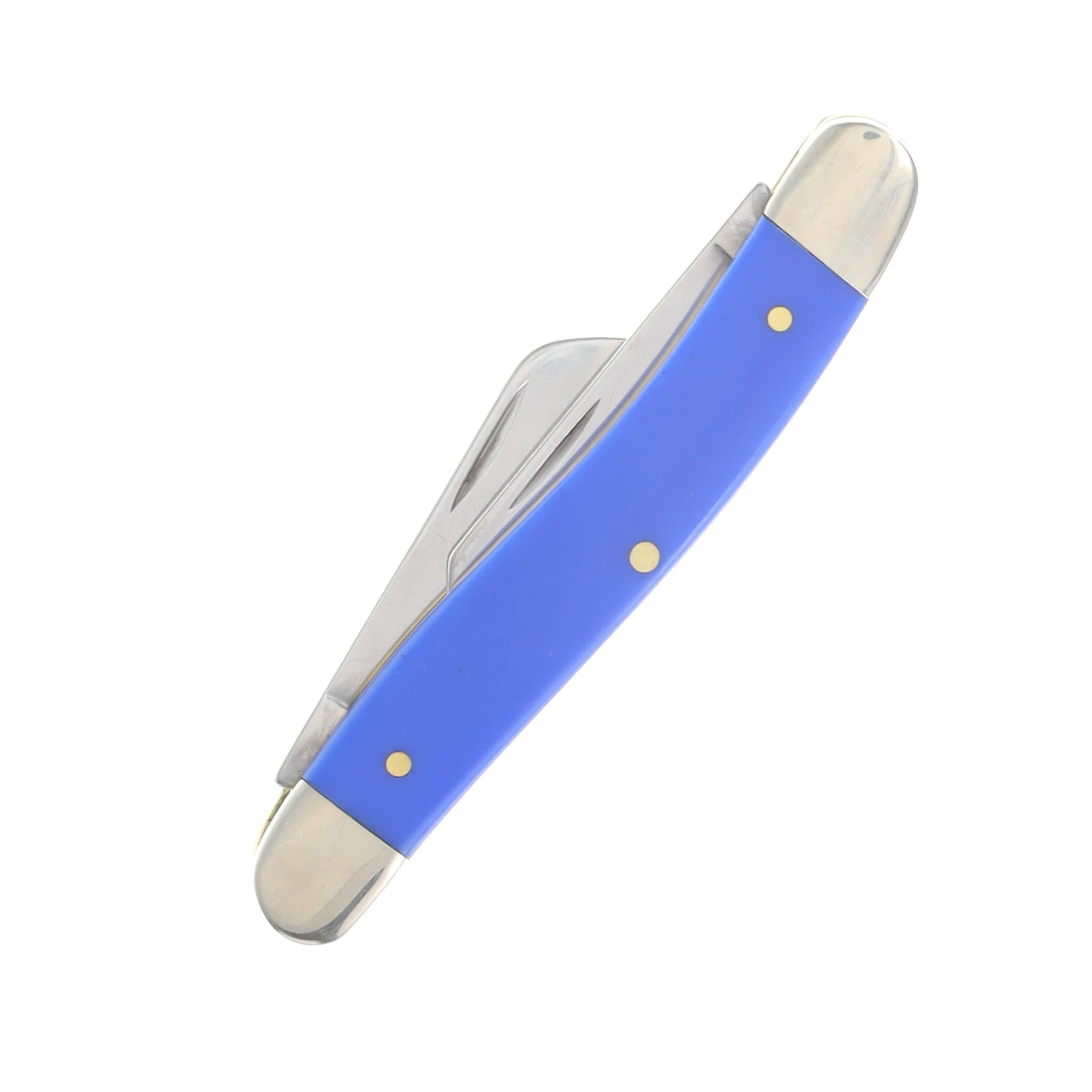 Case XX Royal Blue Smooth Synthetic Medium Stockman Folding Knife CA16402 View 4