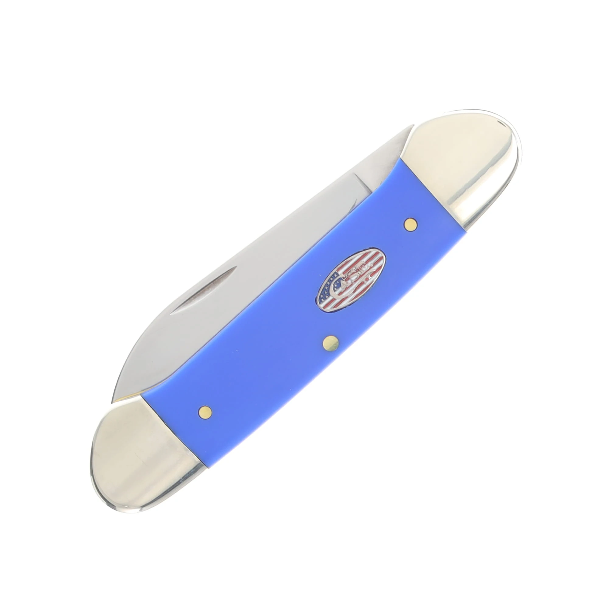 Case XX Royal Blue Smooth Synthetic Canoe Folding Knife CA16404 View 3