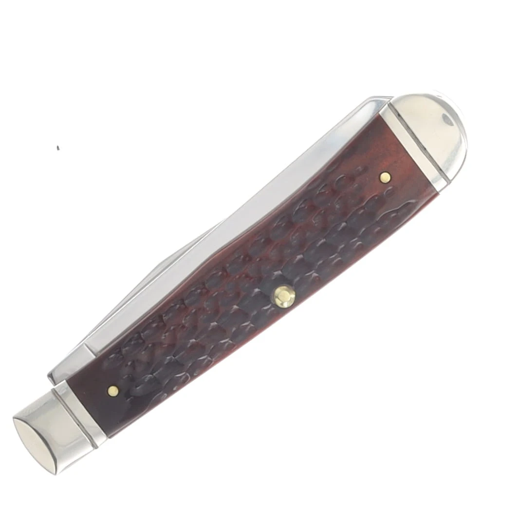 Case XX Pocket Worn 30th Anniversary Corn Cob Jigged Mahogany Bone Trapper CA55230 View 4