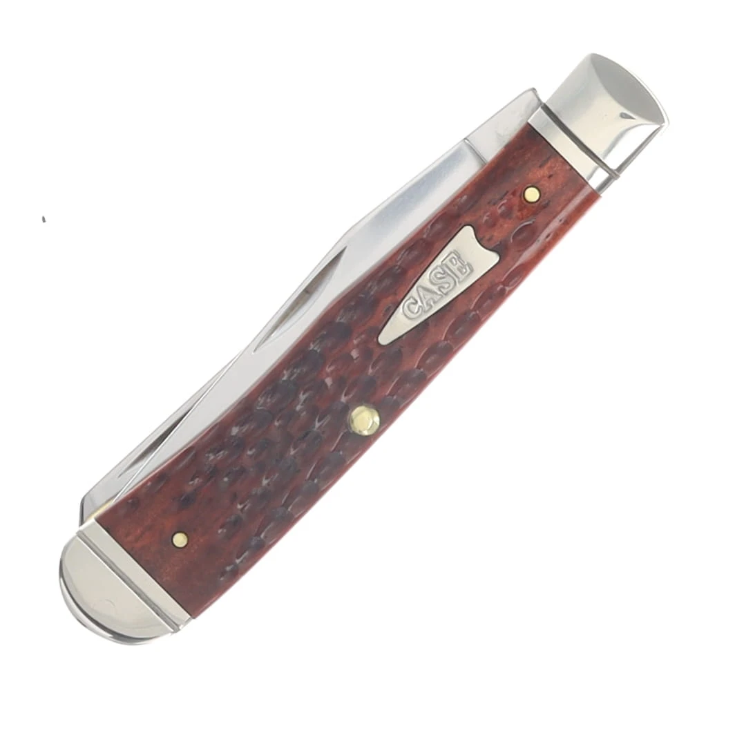 Case XX Pocket Worn 30th Anniversary Corn Cob Jigged Mahogany Bone Trapper CA55230 View 3