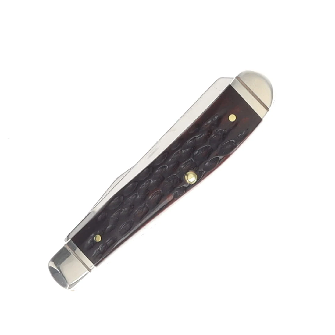 Case XX Pocket Worn 30th Anniversary Corn Cob Jigged Mahogany Bone Mini Trapper CA55231 View 4