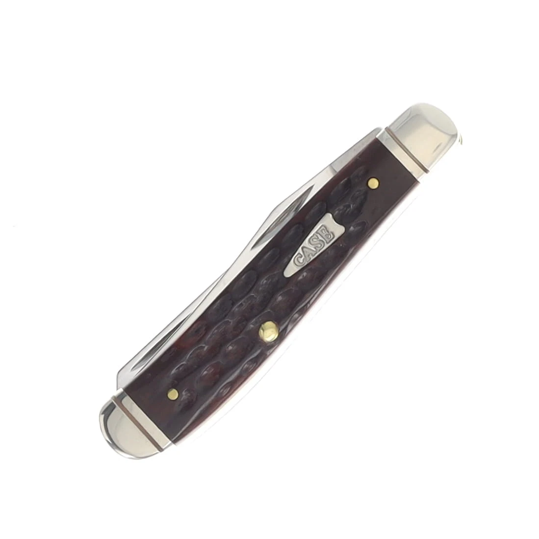 Case XX Pocket Worn 30th Anniversary Corn Cob Jigged Mahogany Bone Mini Trapper CA55231 View 3