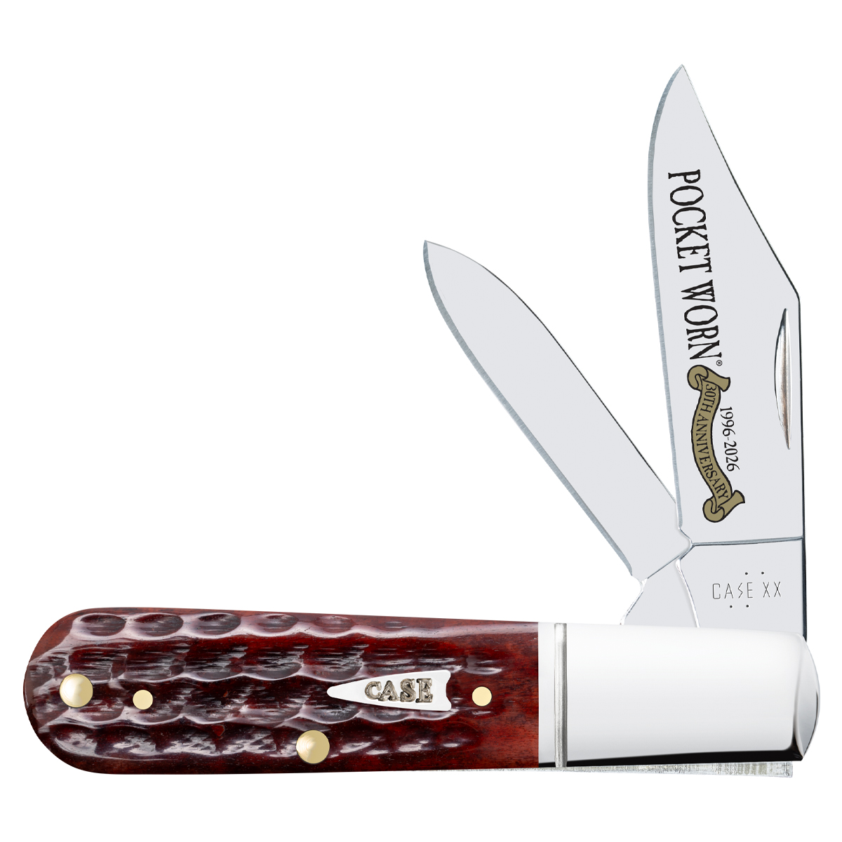 Case XX Pocket Worn 30th Anniversary Corn Cob Jigged Mahogany Bone Barlow CA55233 View 1