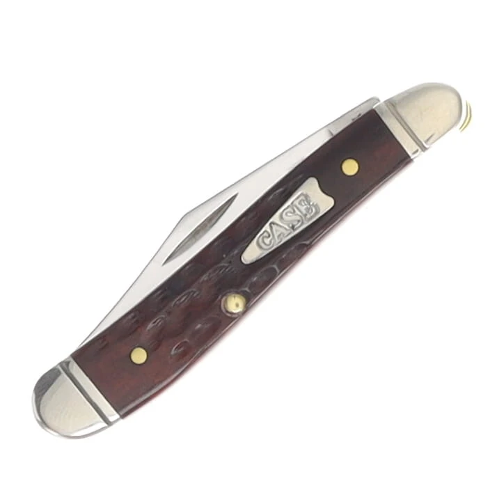 Case XX Pocket Worn Corn Cob Jigged Mahogany Bone Peanut with Fluted Bolsters CA55234 View 3