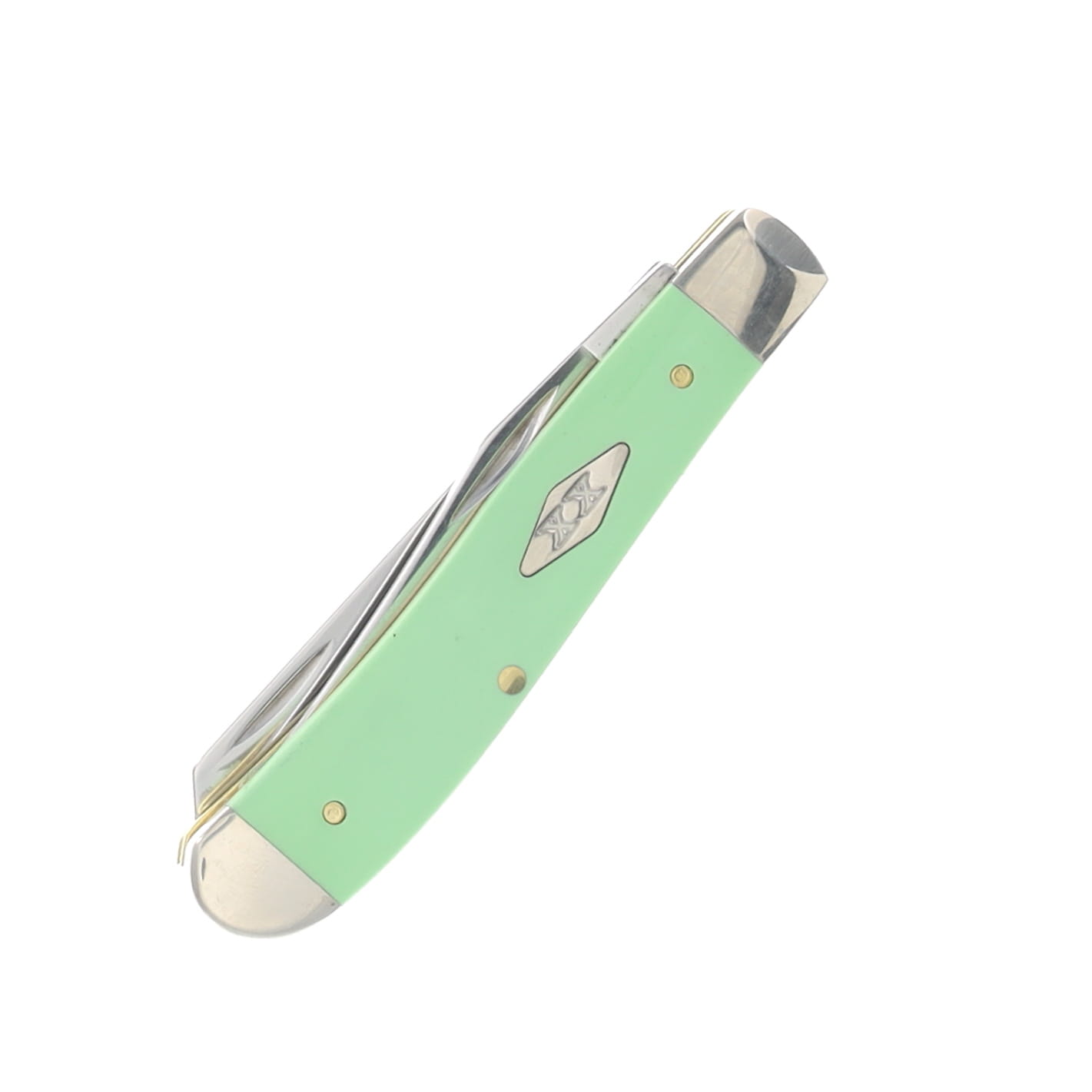 Case XX Mint Green Smooth Synthetic Mini Trapper Folding Knife CA63831 View 3