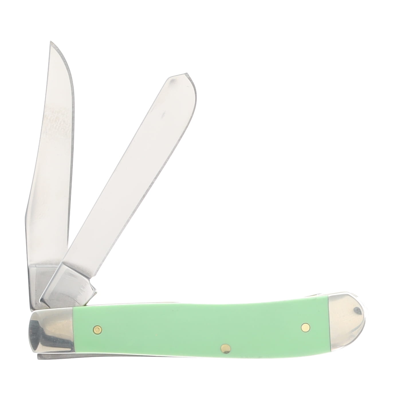 Case XX Mint Green Smooth Synthetic Mini Trapper Folding Knife CA63831 View 2