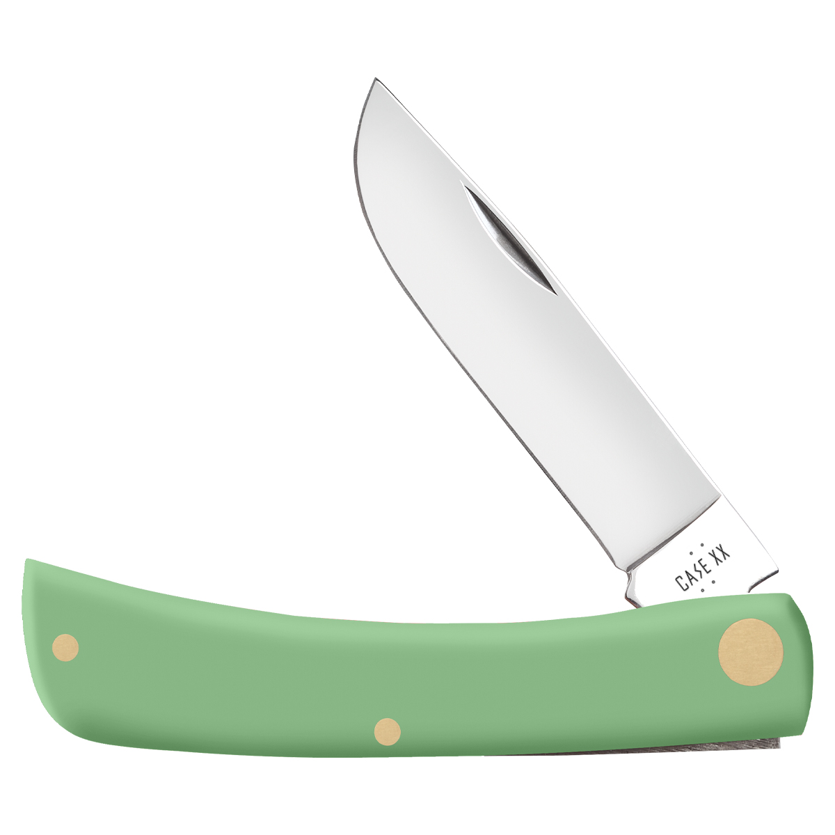 Case XX Mint Green Smooth Synthetic Sod Buster Jr Folding Knife