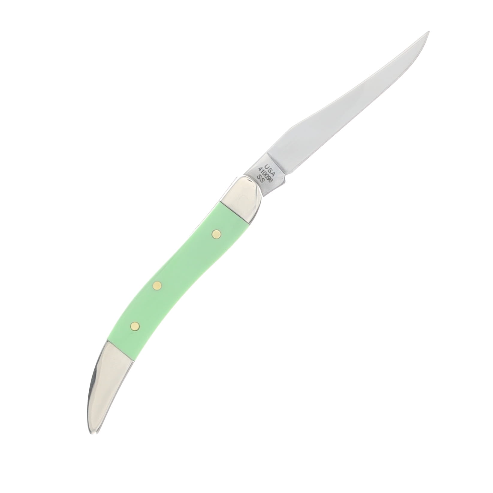 Case XX Mint Green Smooth Synthetic Small Texas Toothpick Folding Knife CA63835 View 4