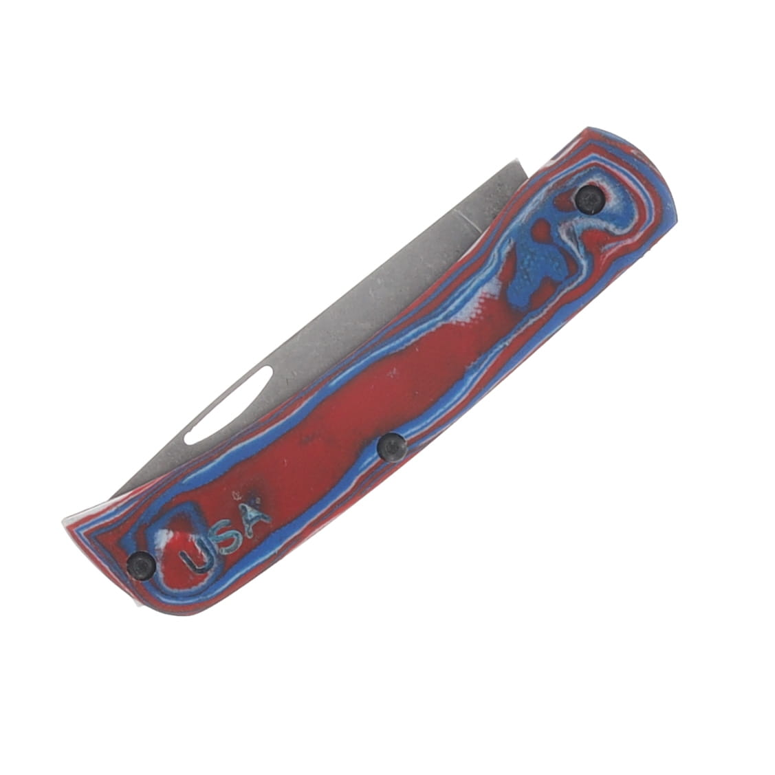 Case XX XR Crossroads Series Red White Blue Burl G-10 Sod Buster Jr Folding Knife CA66386 View 5