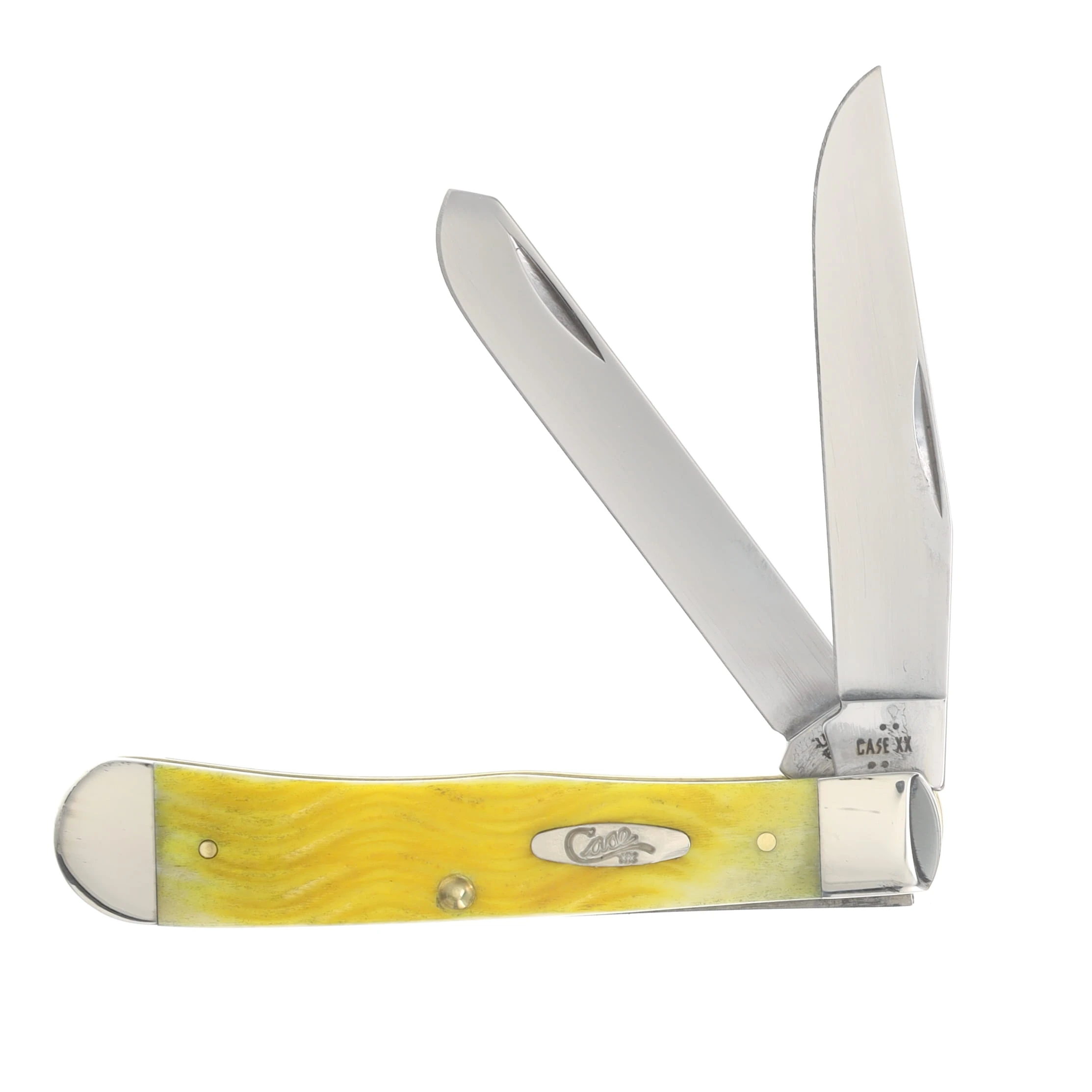 Case XX Platts Jigged Yellow Bone Trapper Folding Knife CA75310 View 1