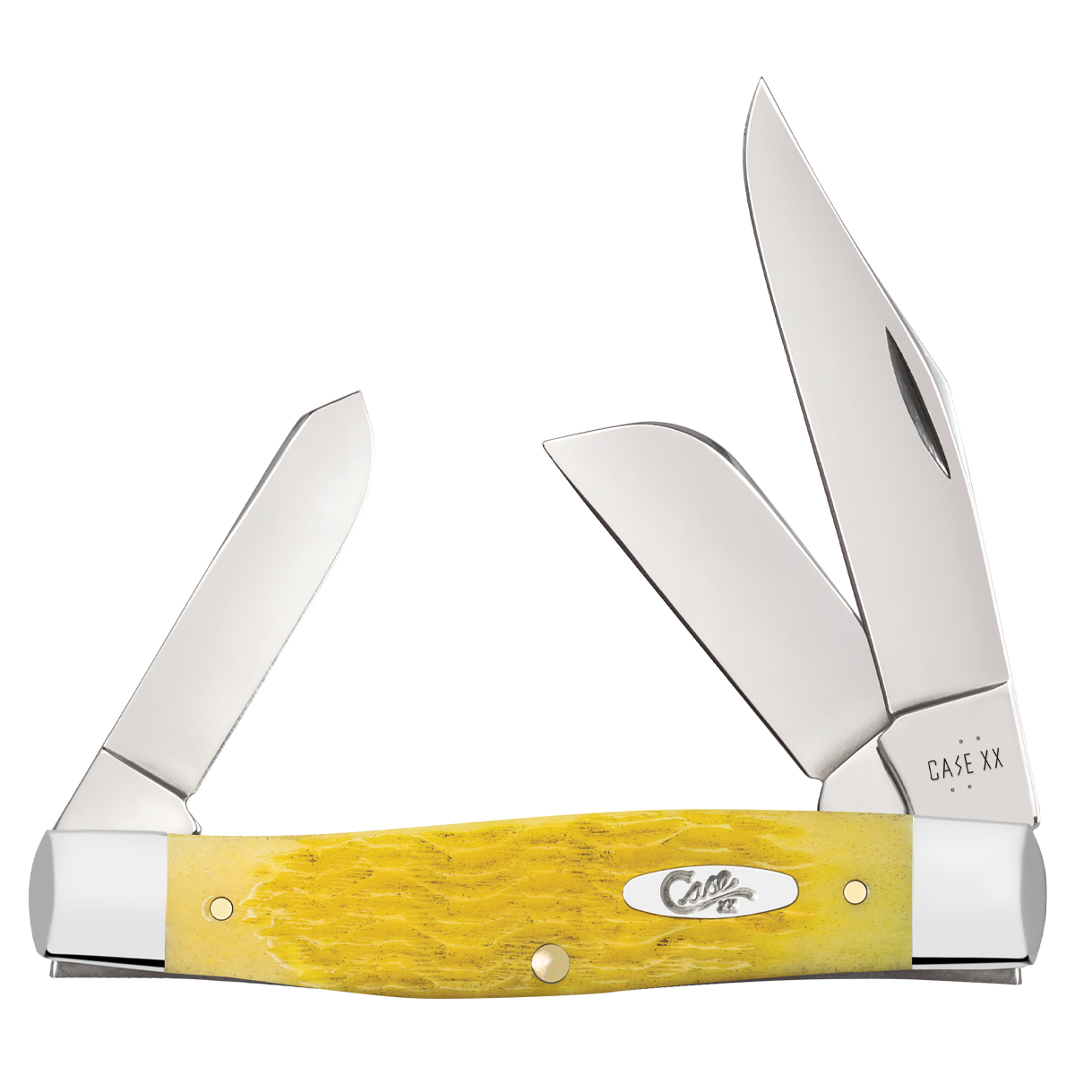 Case XX Platts Jigged Yellow Bone Large Stockman Folding Knife CA75311 View 1